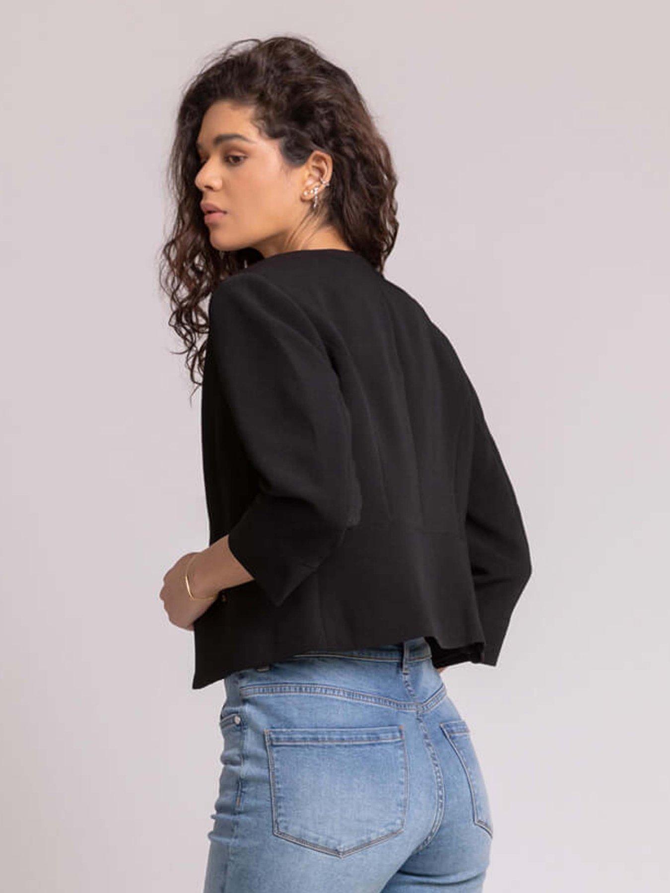 roman-tailored-jacquard-jacket-blackstillFront