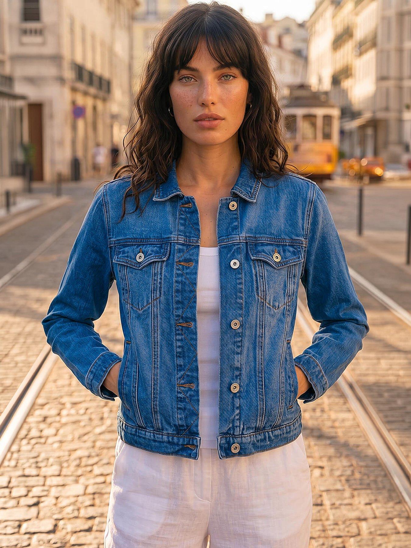 Roman Classic Cotton Denim Jacket - Blue