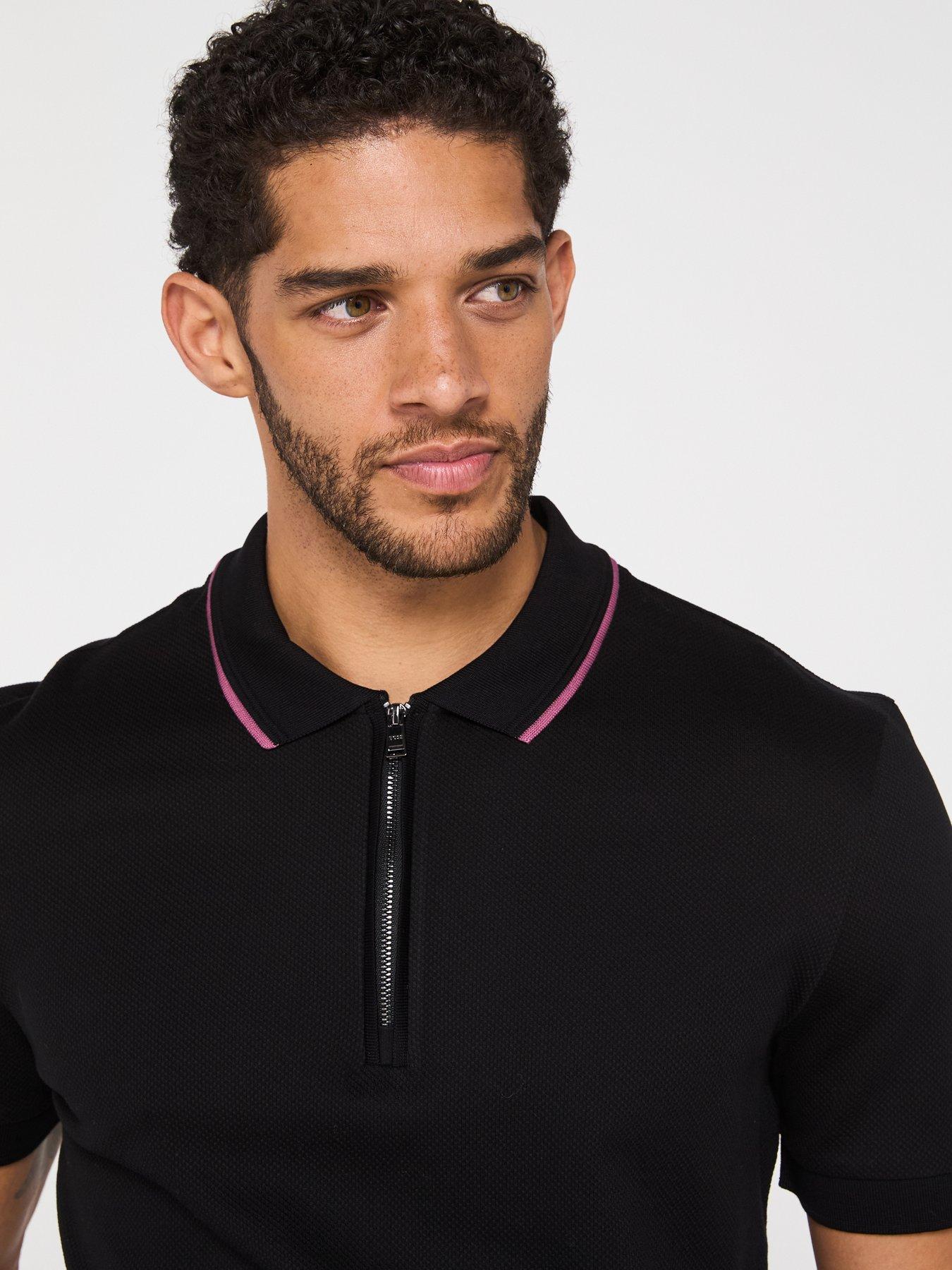 boss-h-paras-59-regular-fit-tipped-zip-mercerized-polo-shirt-blackoutfit