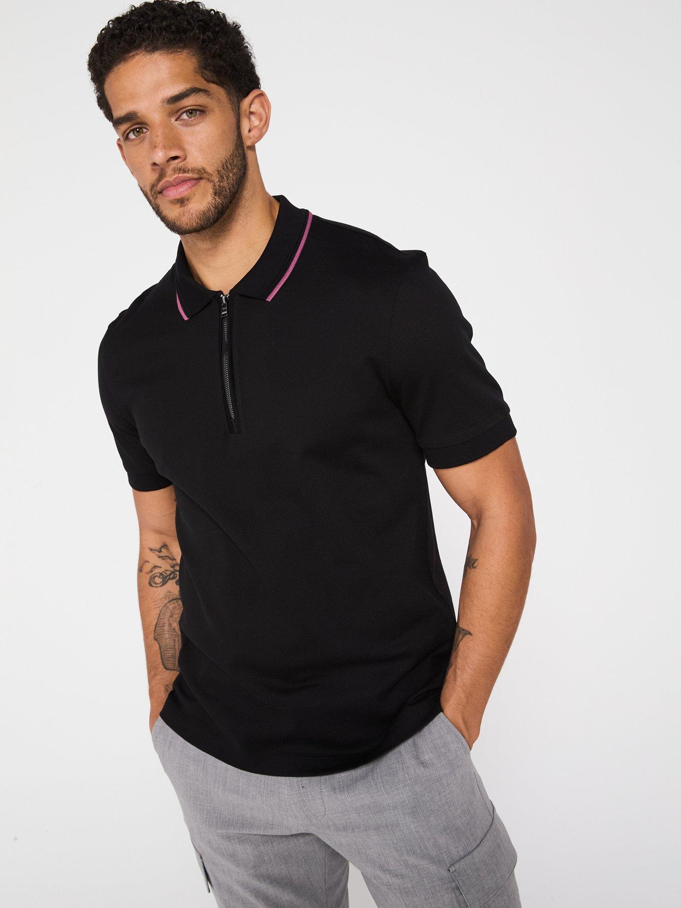 boss-h-paras-59-regular-fit-tipped-zip-mercerized-polo-shirt-blackdetail