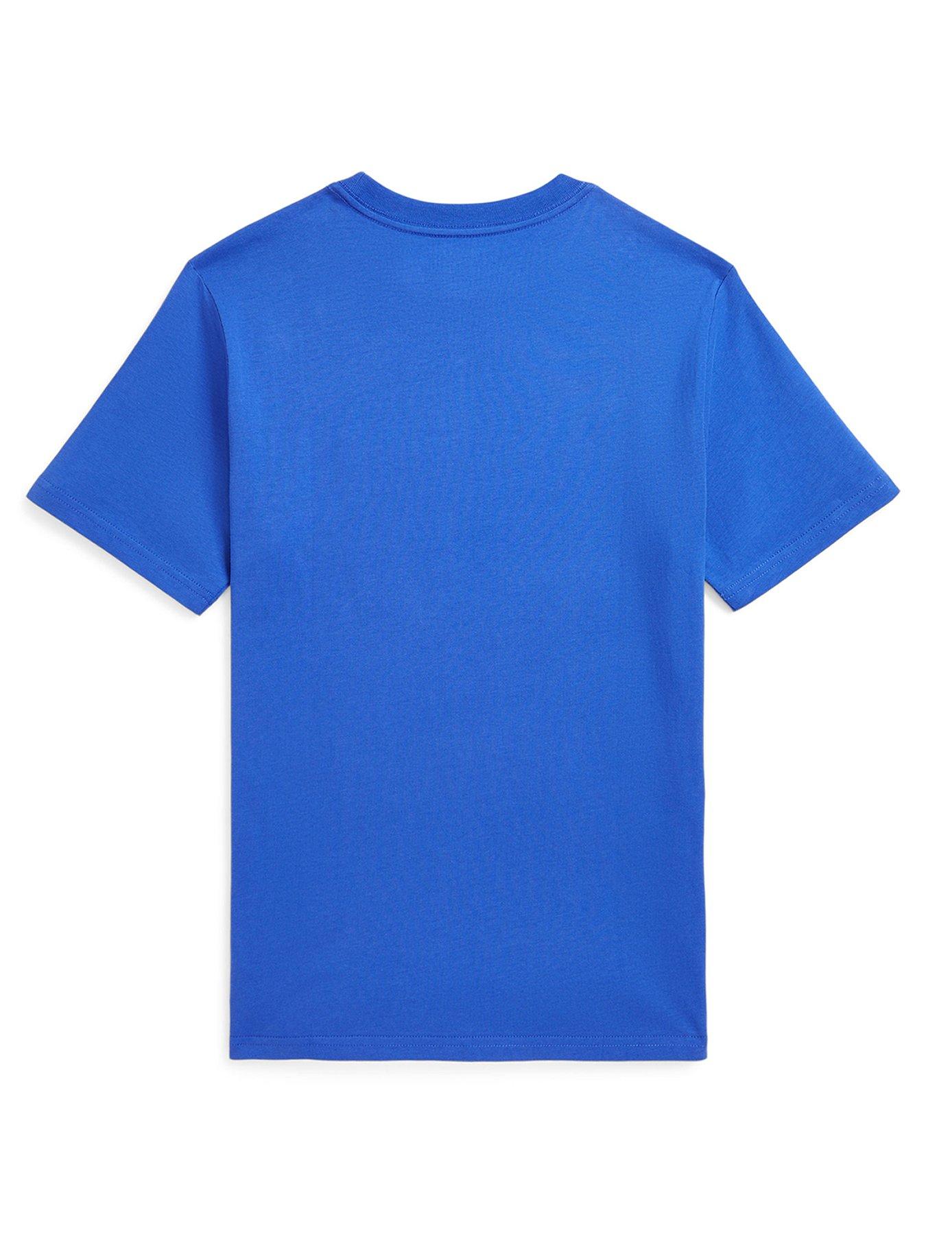 Image 2 of 2 of Polo Ralph Lauren Boys Classic Short Sleeve T-Shirt - Blue