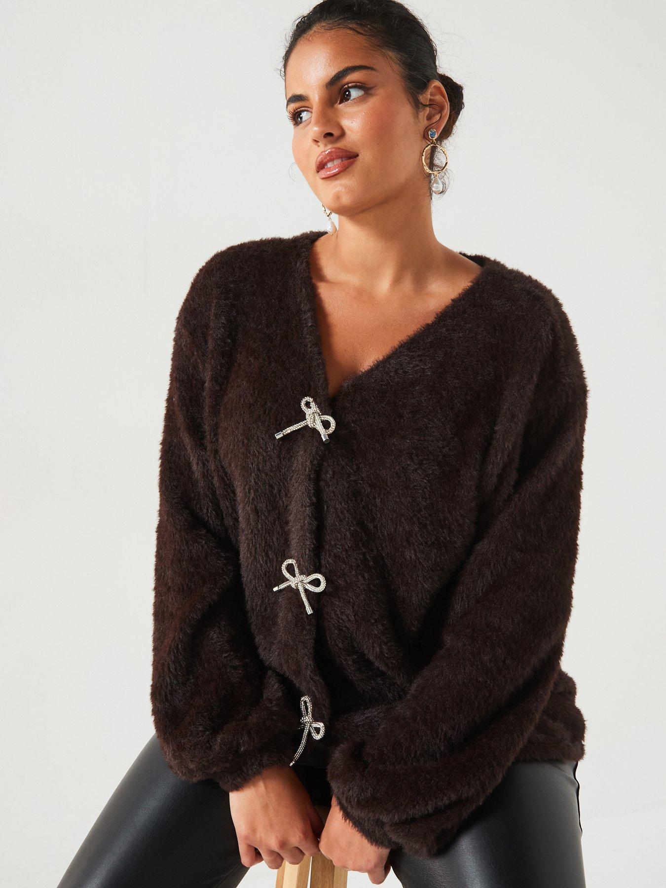 v-by-very-curve-bow-trim-cardigan-brown