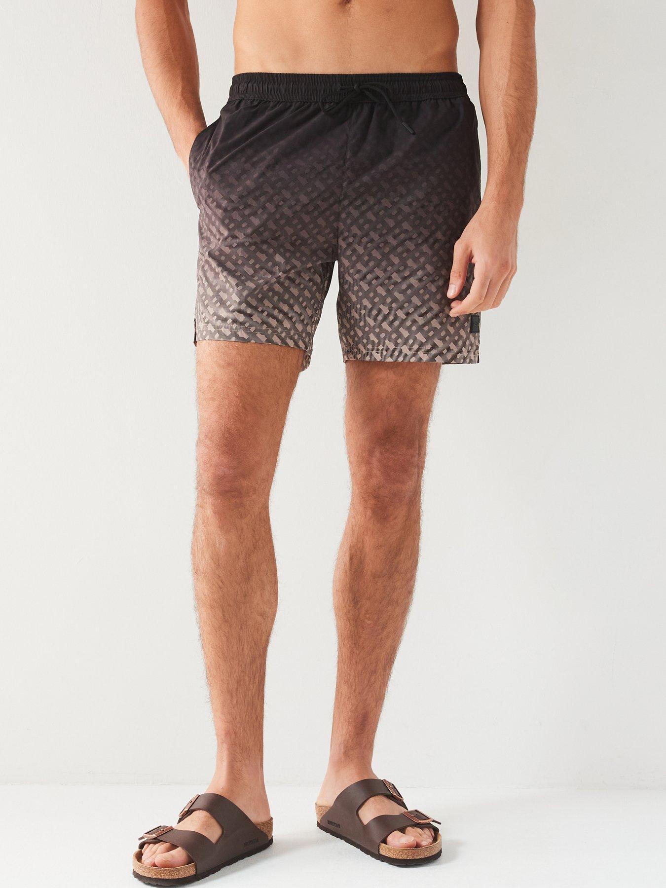 undefined Vale Mono Print Swim Shorts - Black