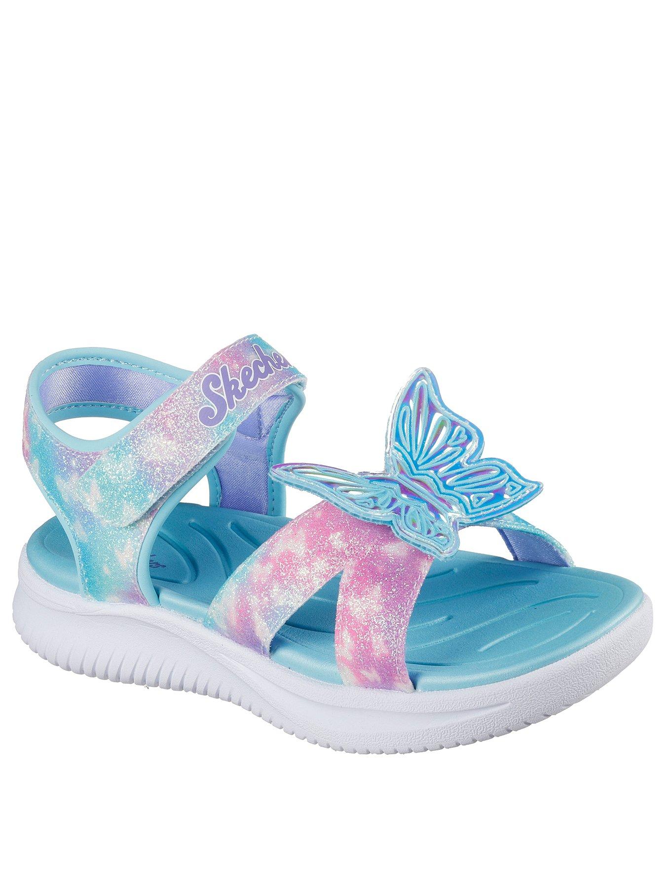 skechers-lighted-butterfly-sandals-bluestillFront