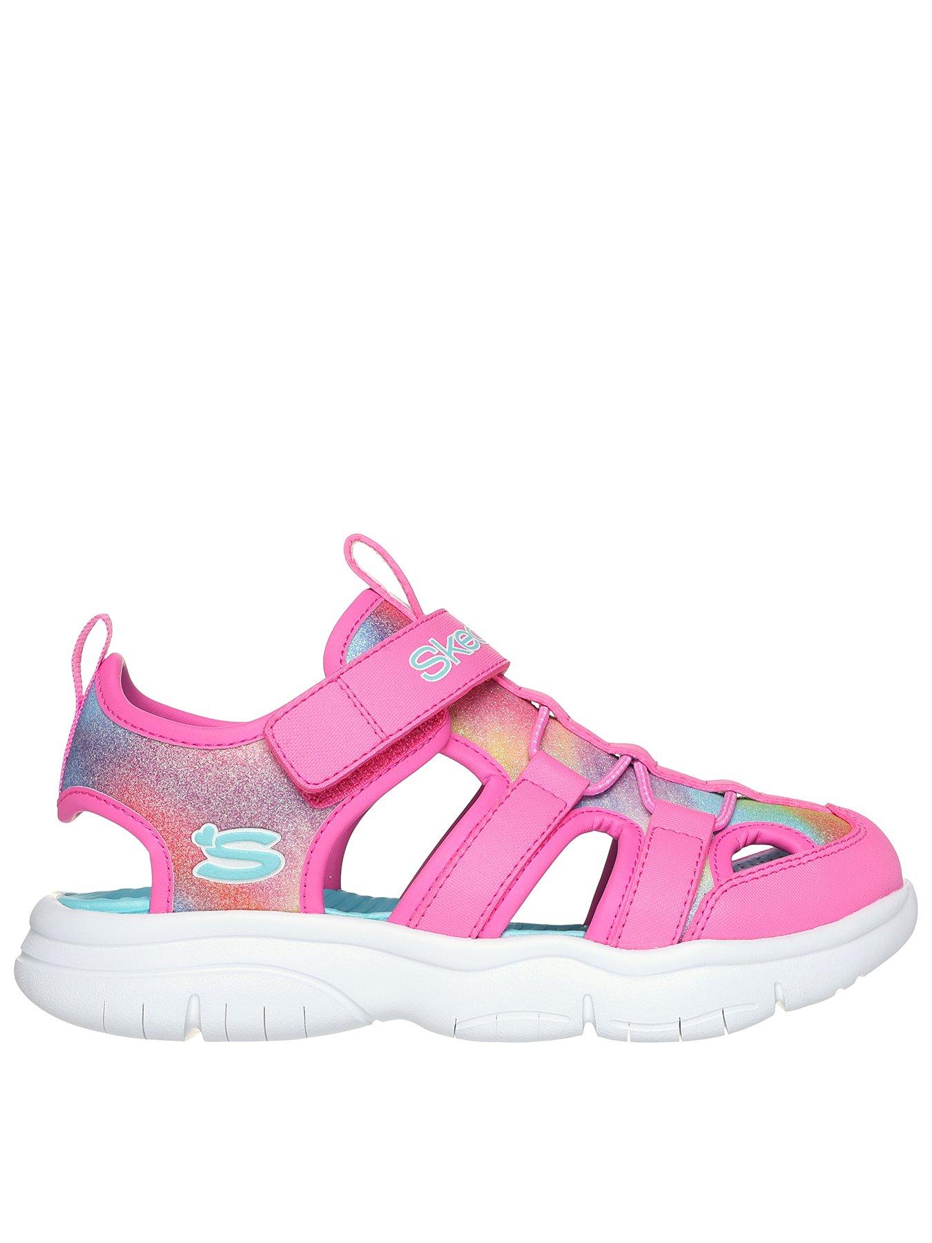 Image of Skechers Top Strap Closed Toe Sandal W/ Ombre Glitter Upper