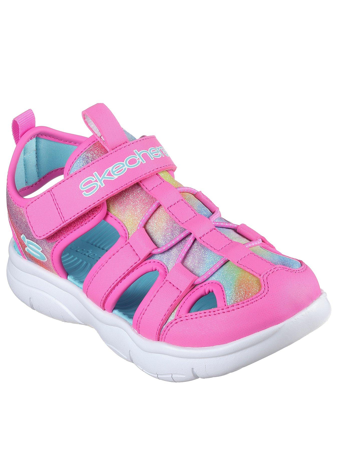 Image 2 of 5 of Skechers Top Strap Closed Toe Sandal W/ Ombre Glitter Upper