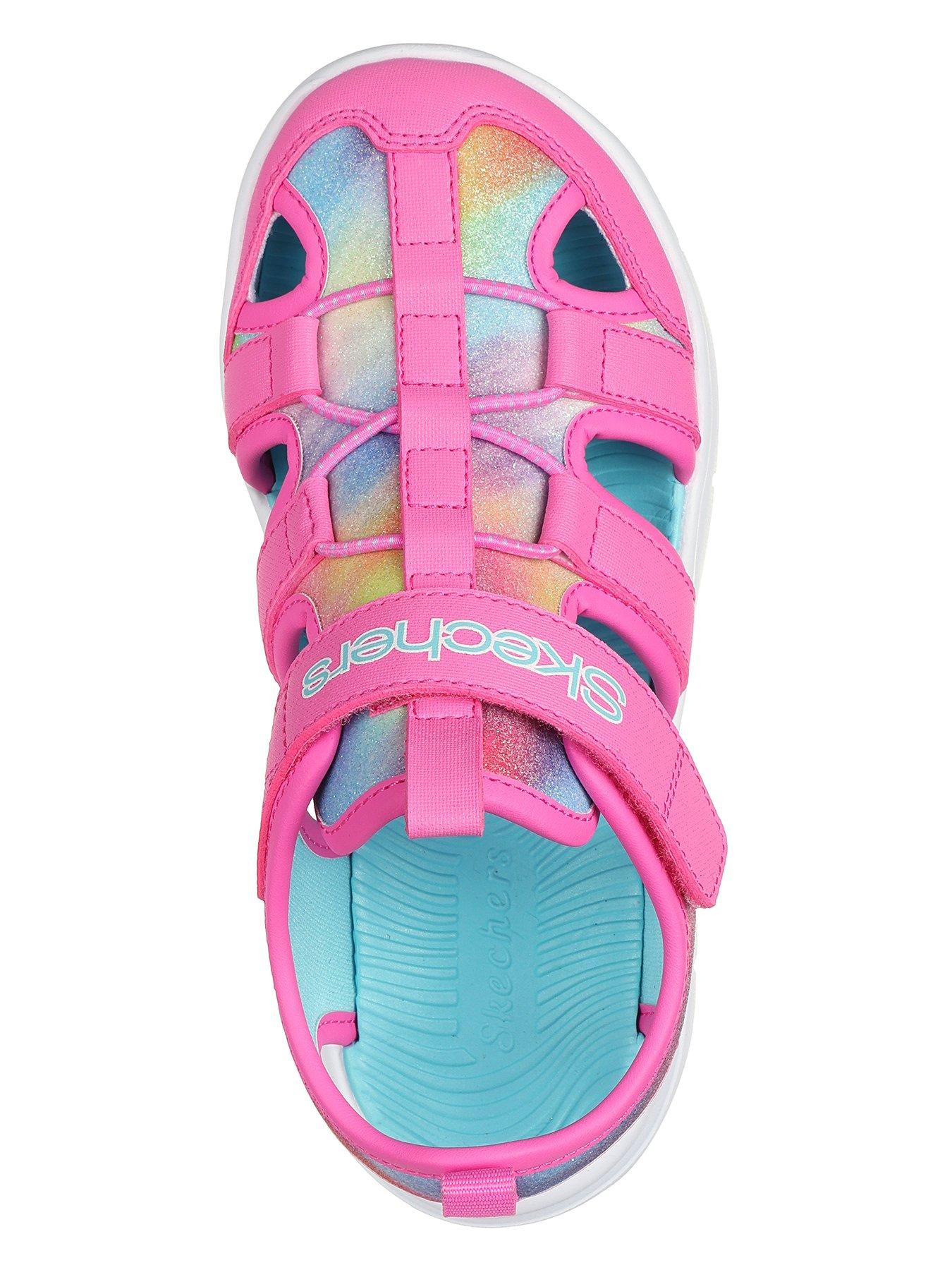 Image 3 of 5 of Skechers Top Strap Closed Toe Sandal W/ Ombre Glitter Upper