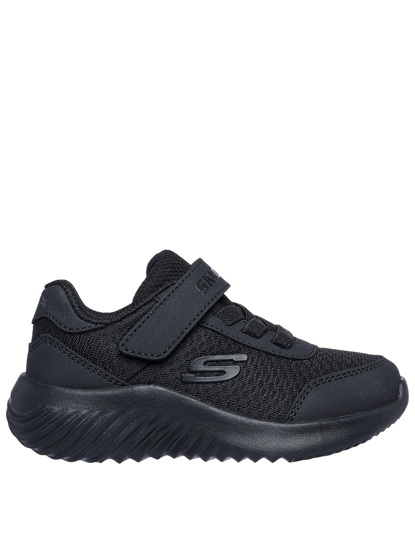 Image of Skechers Lightweight Gore  &  Strap Sneakers - Black