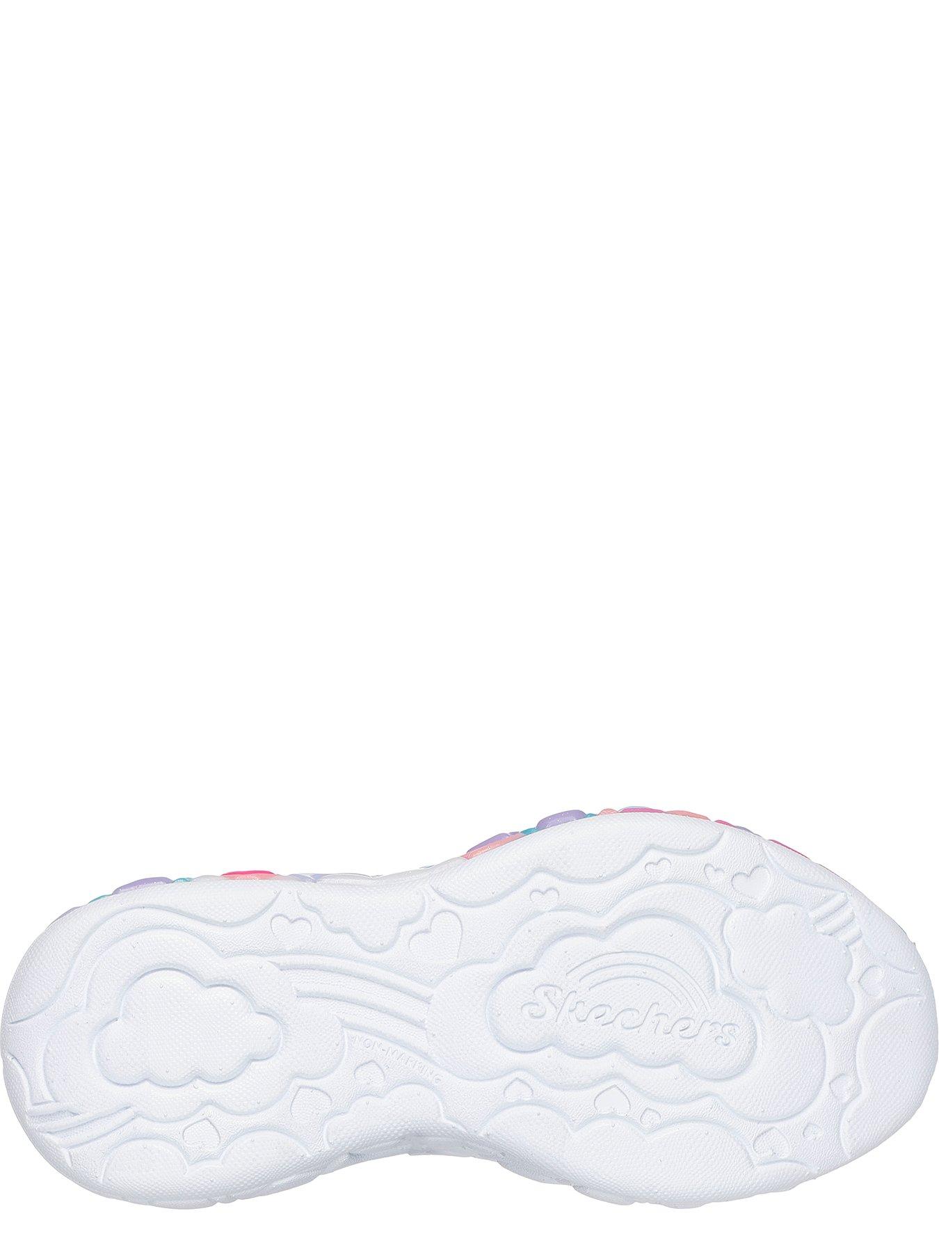 Image 4 of 5 of Skechers Lighted Satin Gore &amp; Strap W/ Sparkle Mesh &amp; Glitter Overlays - Pink