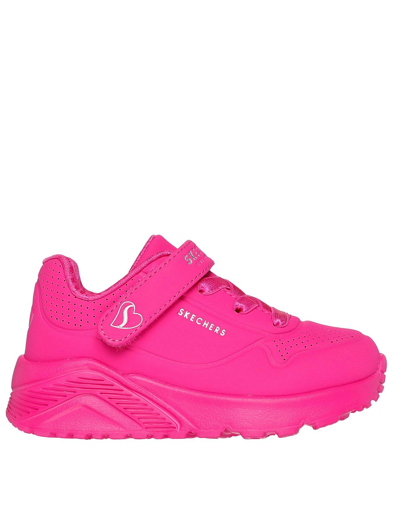 Skechers Gore  &  Strap Fashion Embossed Sneaker - Pink