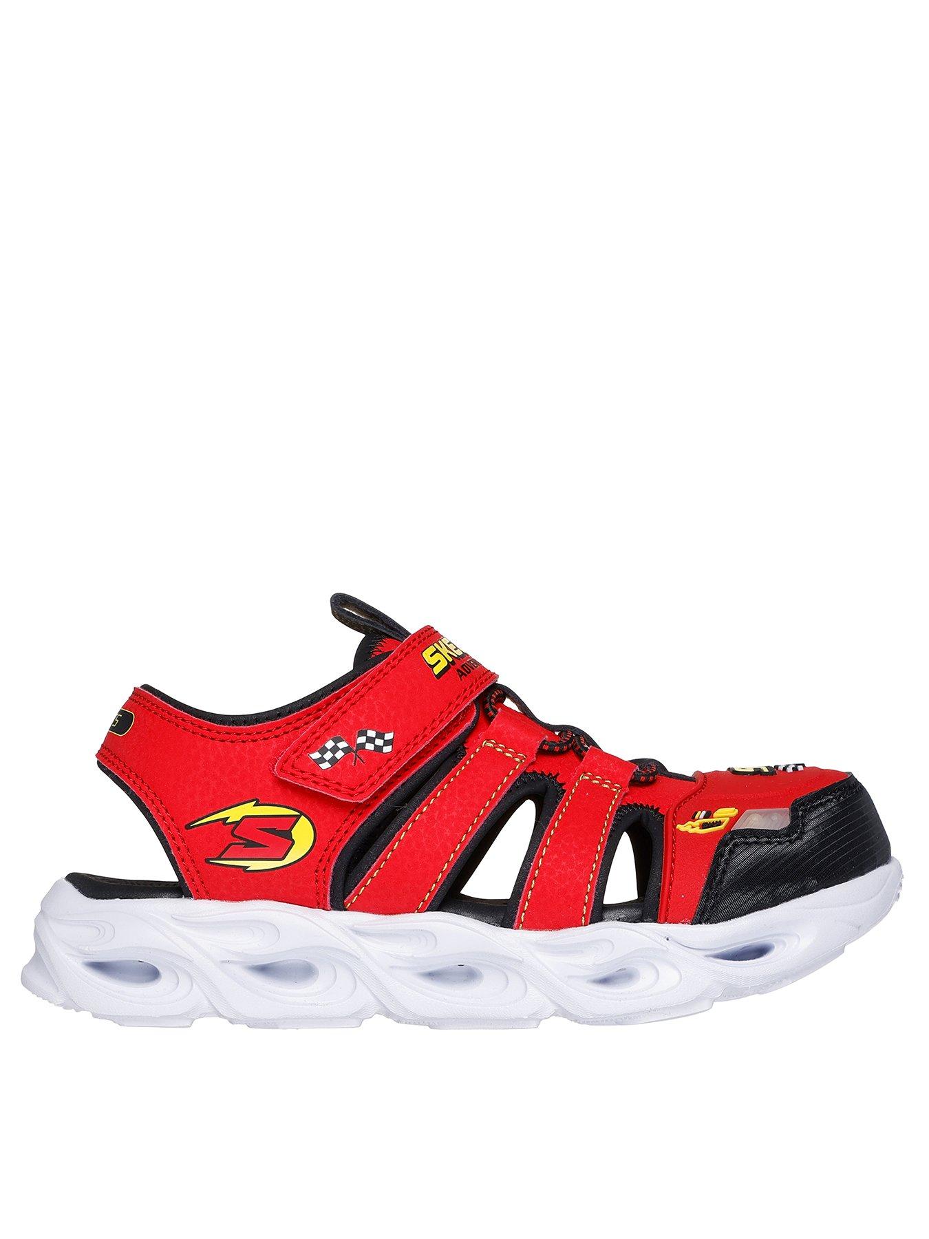 Image 1 of 5 of Skechers Lighted Fisherman Thematic Sandals - Red