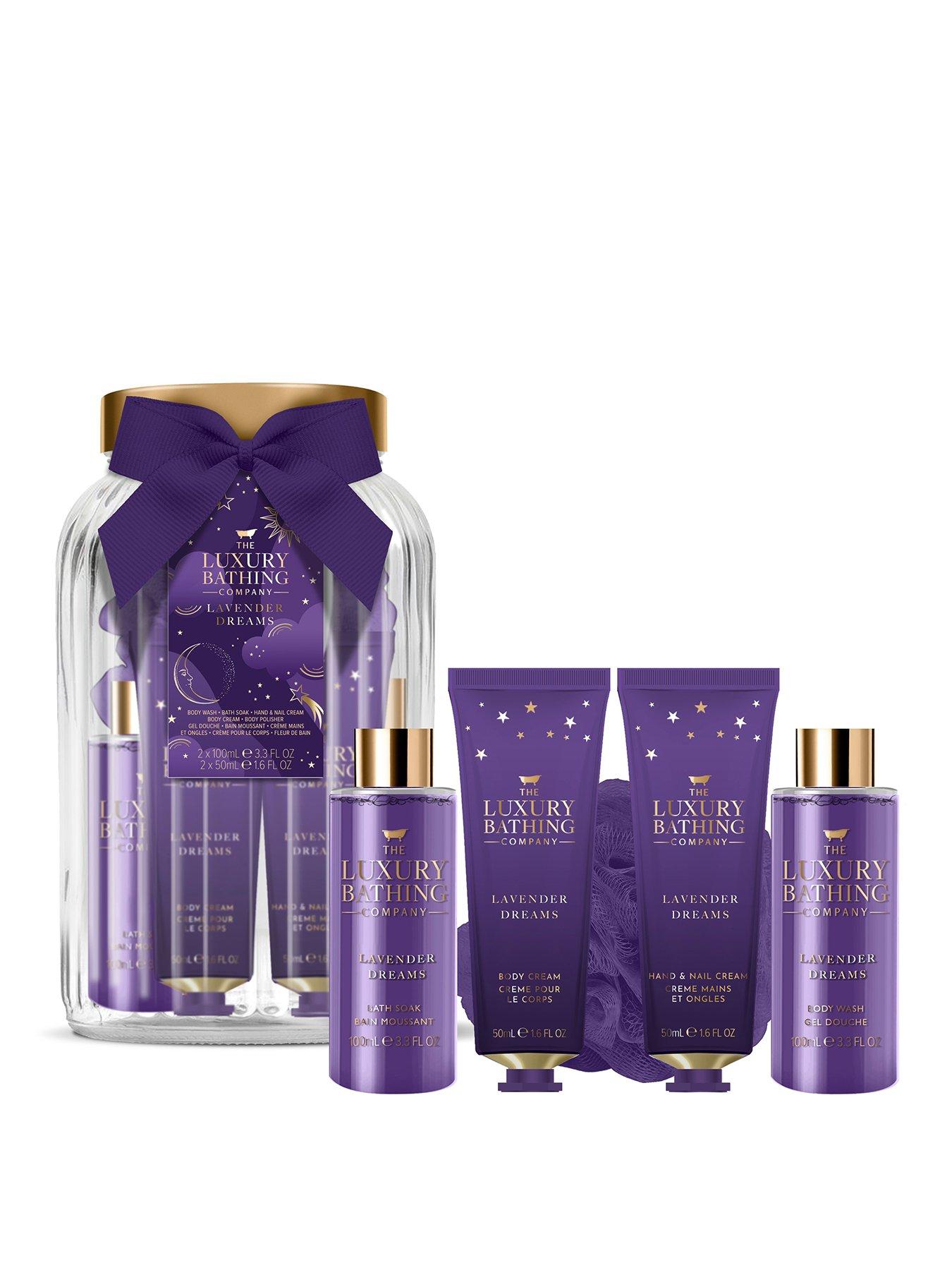 the-luxury-bathing-companynbspsilent-night-lavender-glass-jar-gift-set