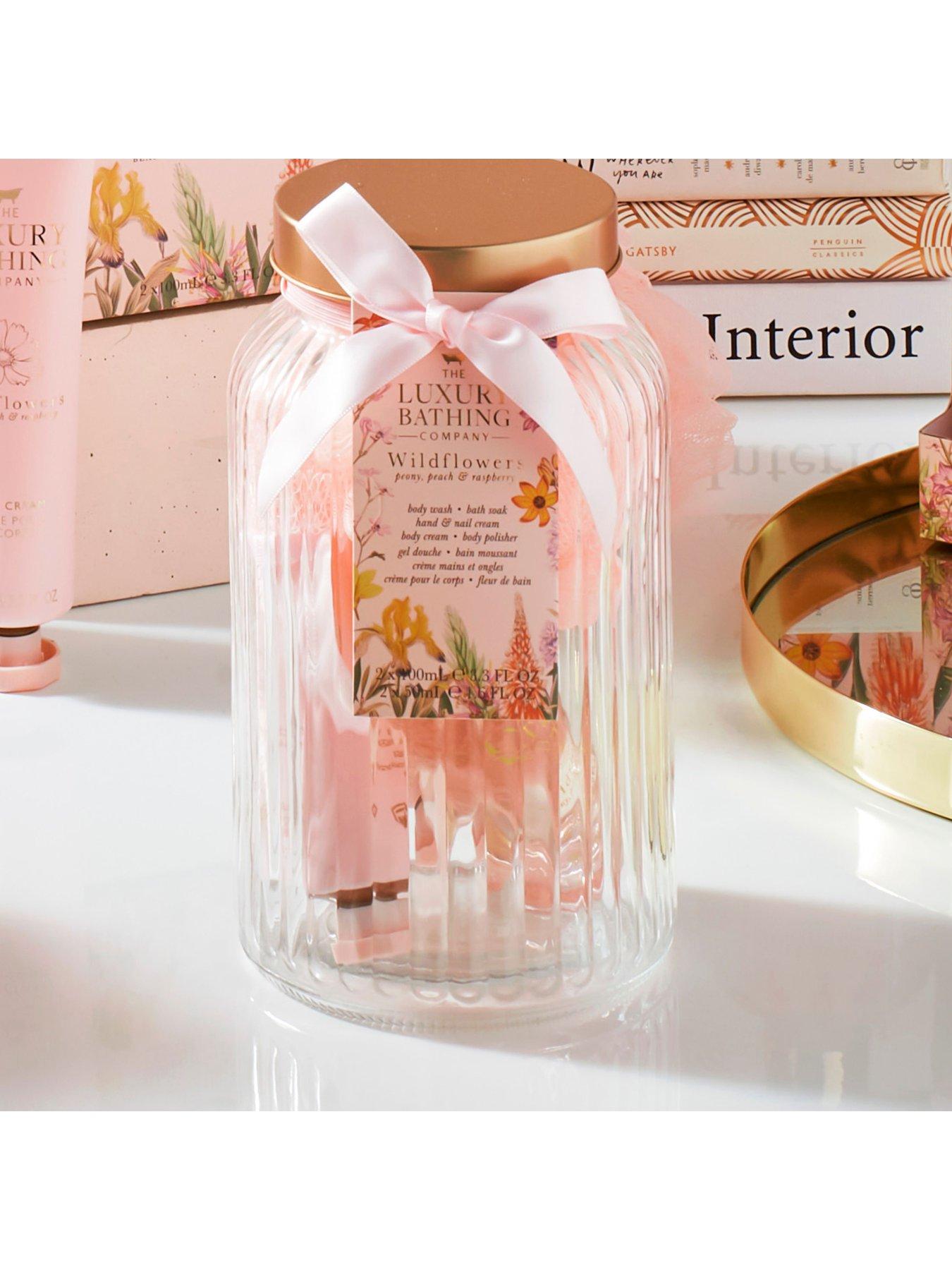 the-luxury-bathing-companynbsppeony-peach-amp-raspberry-glass-jar-gift-setstillFront