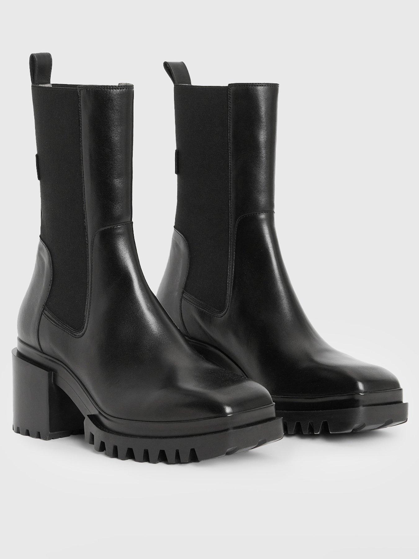 Image 1 of 5 of AllSaints Skarlet Boots - Black