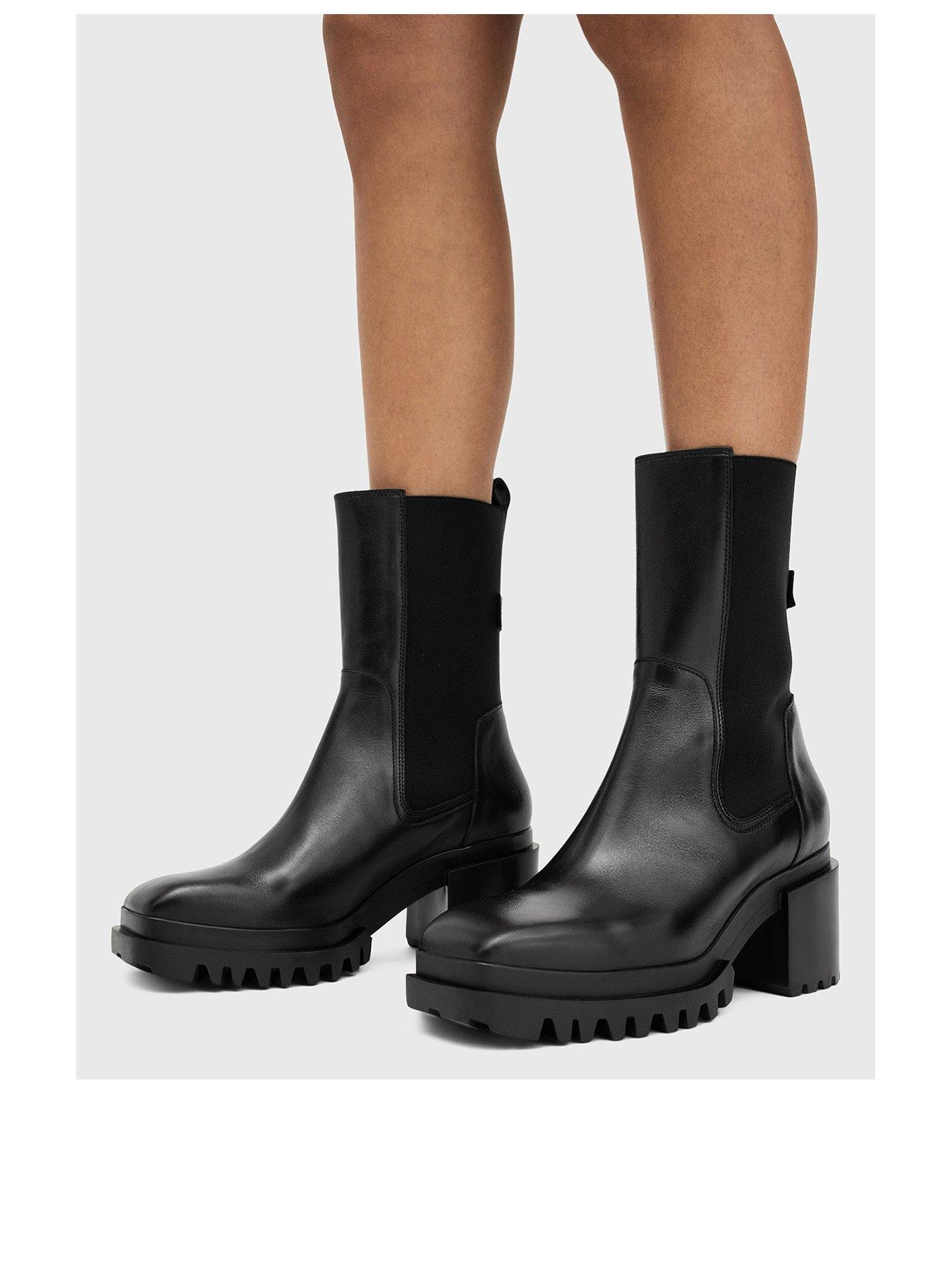 Image 2 of 5 of AllSaints Skarlet Boots - Black
