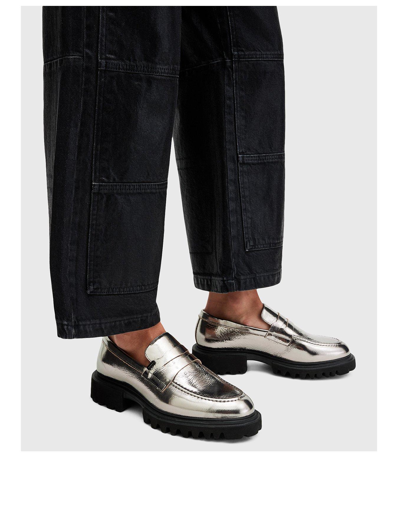 allsaints-lola-metallic-loafer-greystillFront