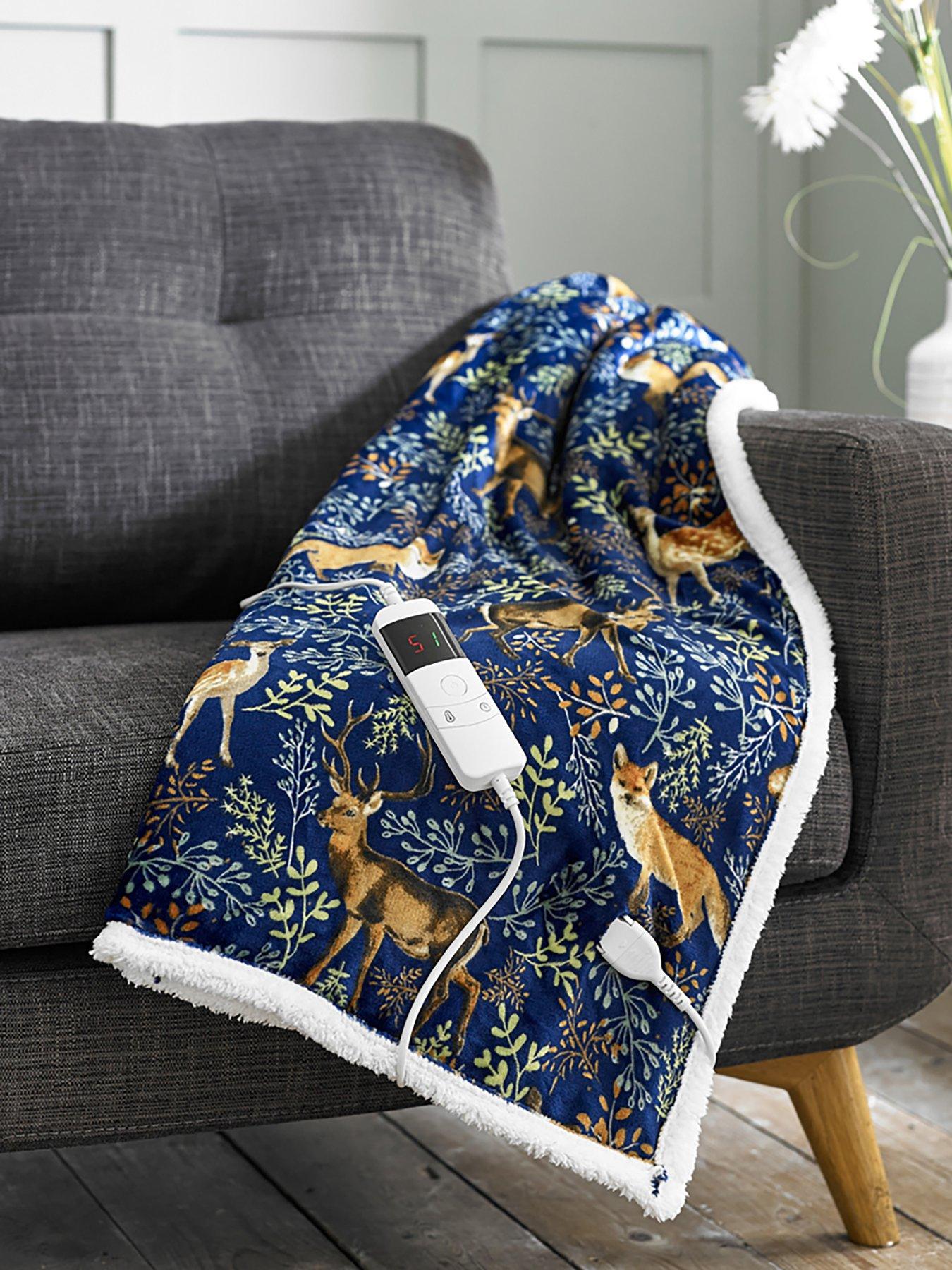 deyongs-fox-deer-navy-heated-throw-140-x-180cmfront