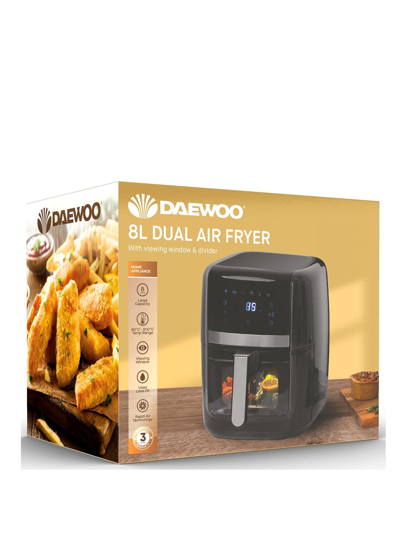 daewoo-8l-air-fryer-with-window-divider