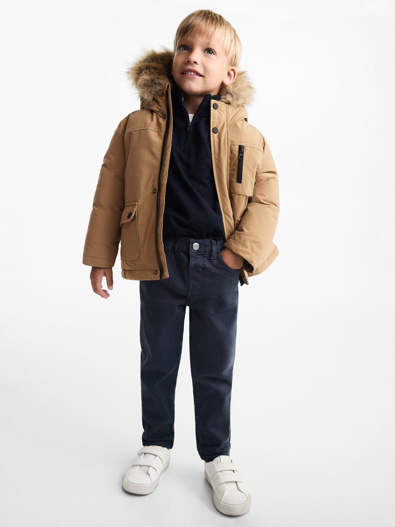 mango-younger-boys-faux-fur-trim-padded-coat-brownstillFront