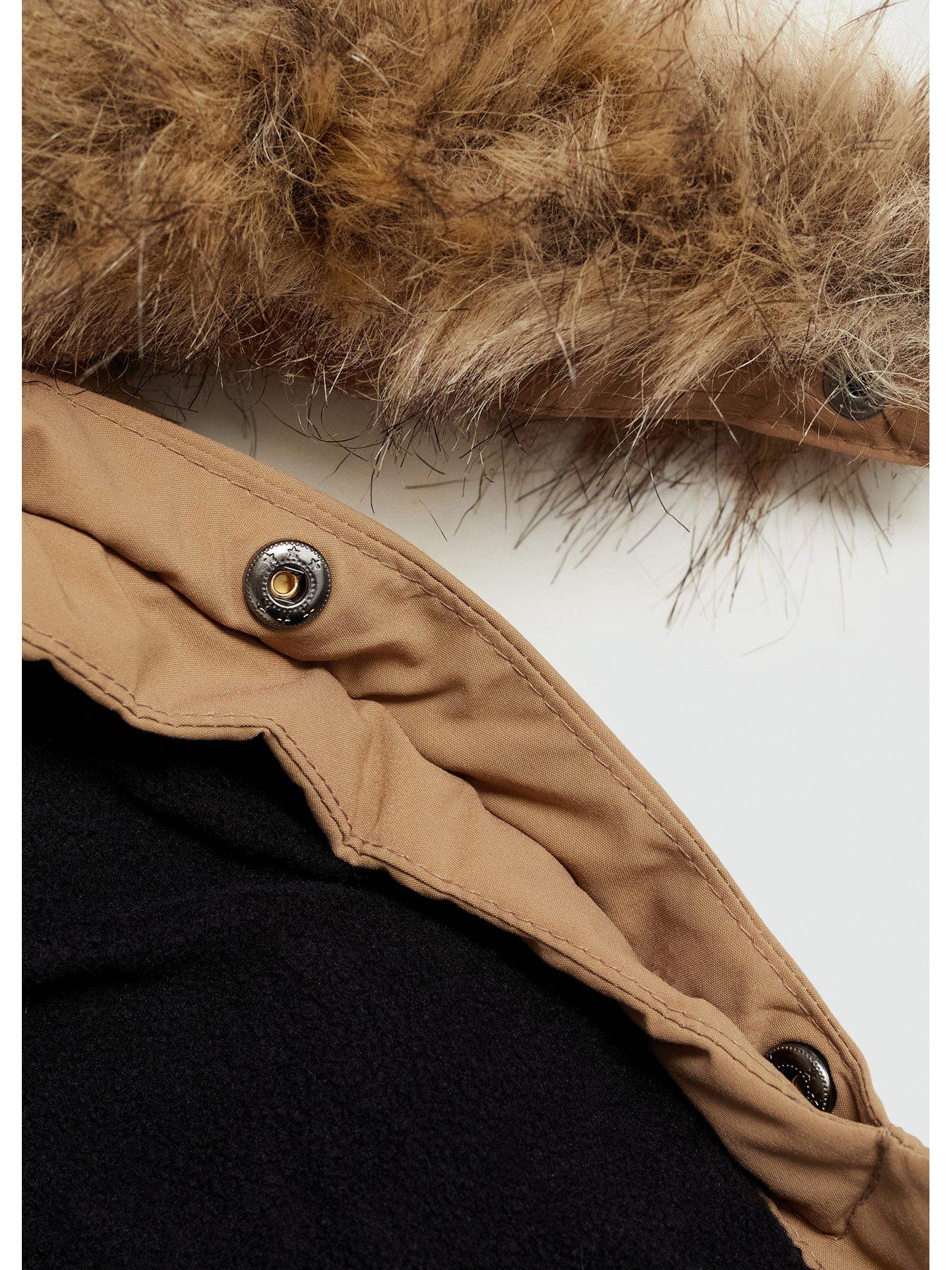 mango-younger-boys-faux-fur-trim-padded-coat-browndetail