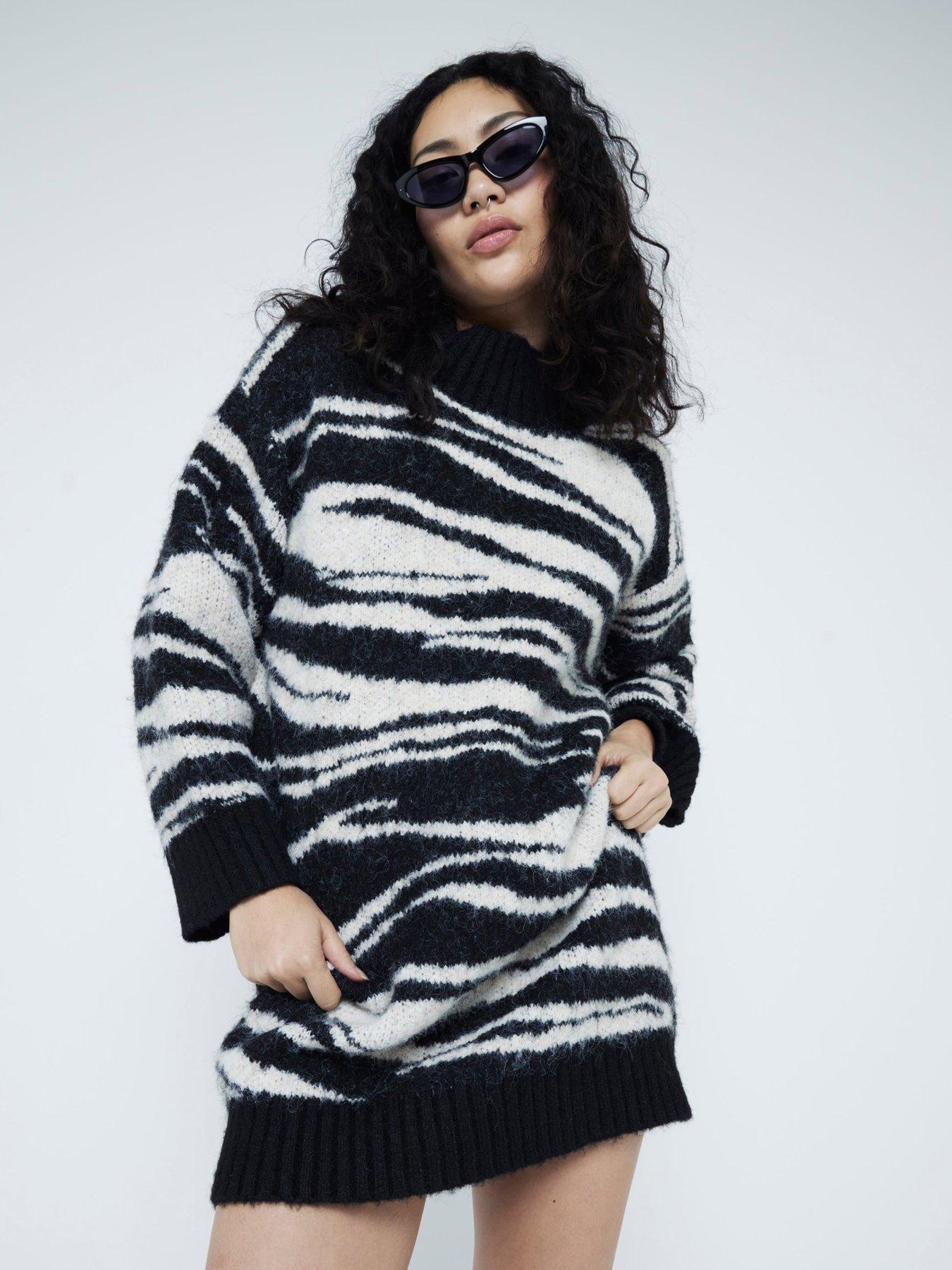 river-island-high-neck-animal-print-jumper-dress-light-beigefront