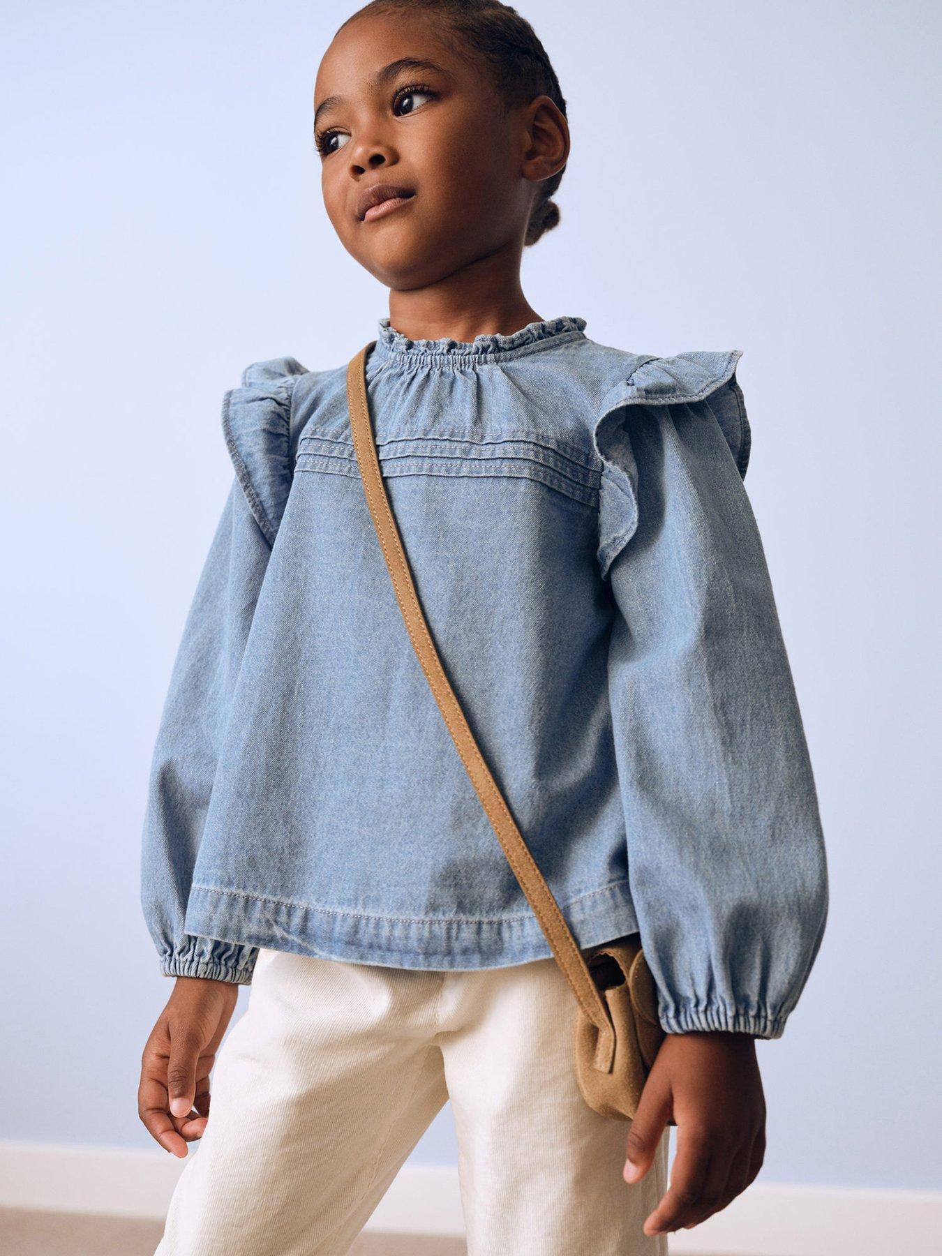 mango-younger-girls-frill-denim-blouse-blue