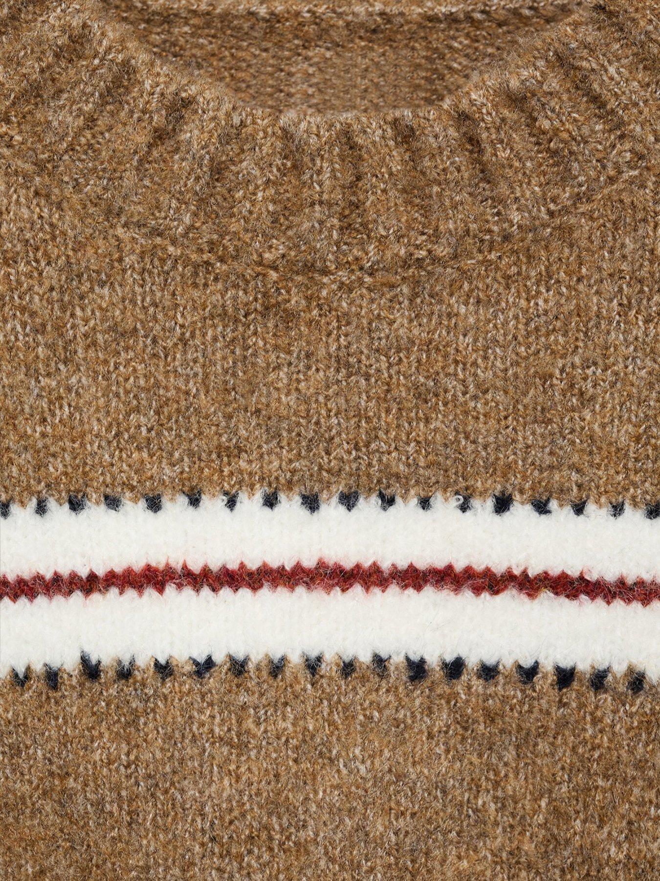 mango-younger-boys-striped-knitted-jumper-browndetail