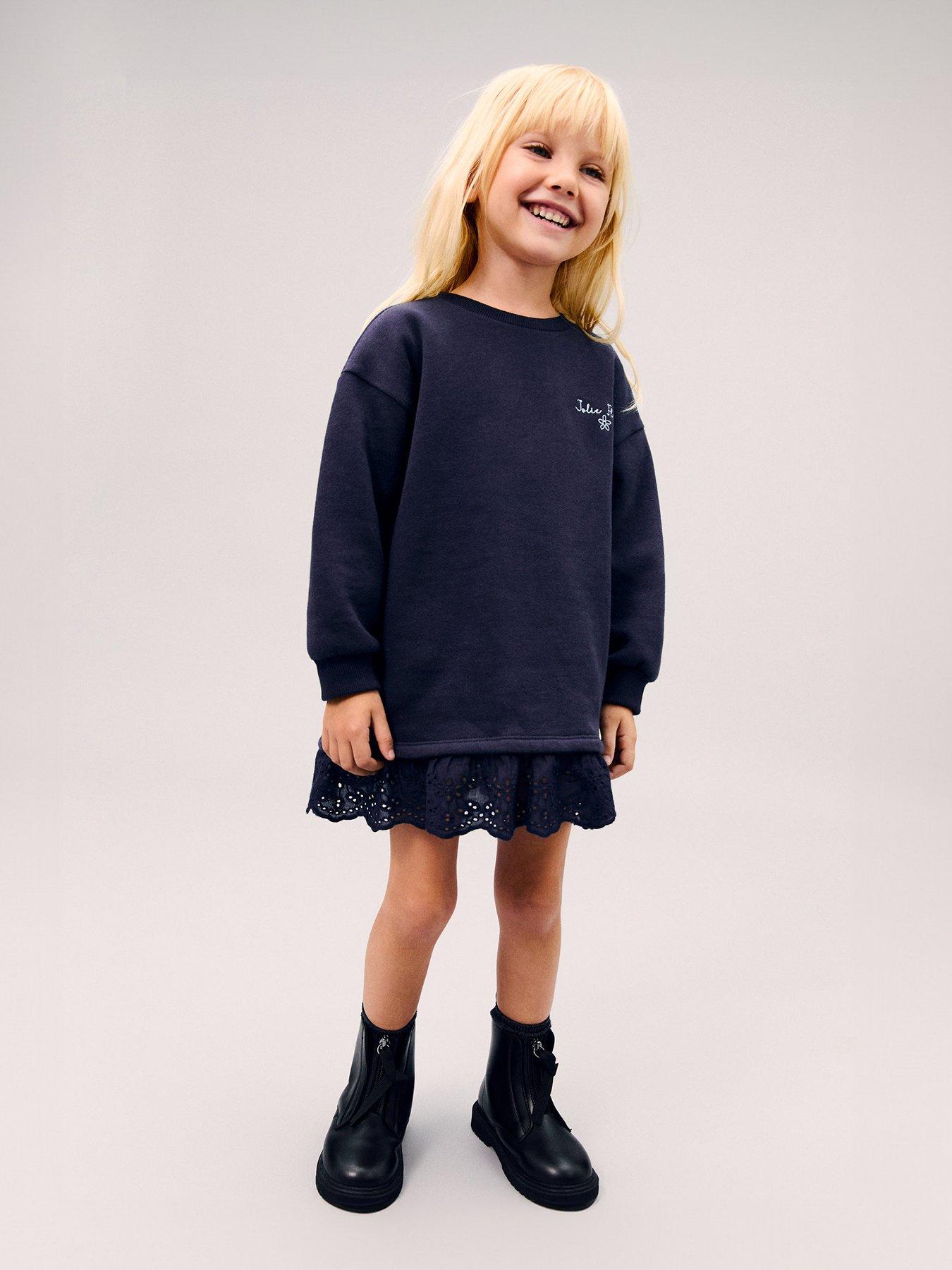 mango-younger-girls-frill-hem-sweat-dress-navy