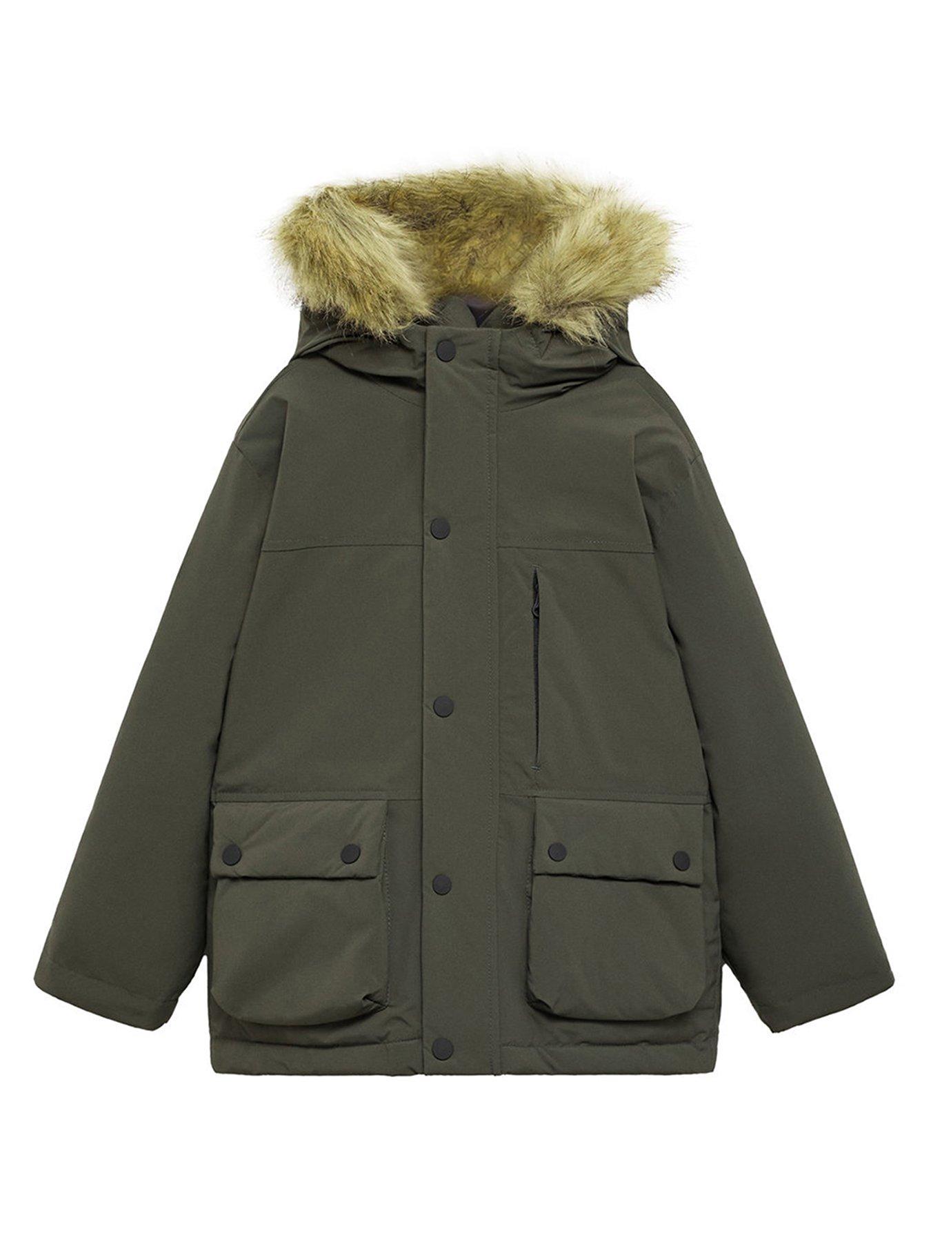 mango-younger-boys-faux-fur-trim-padded-coat-green