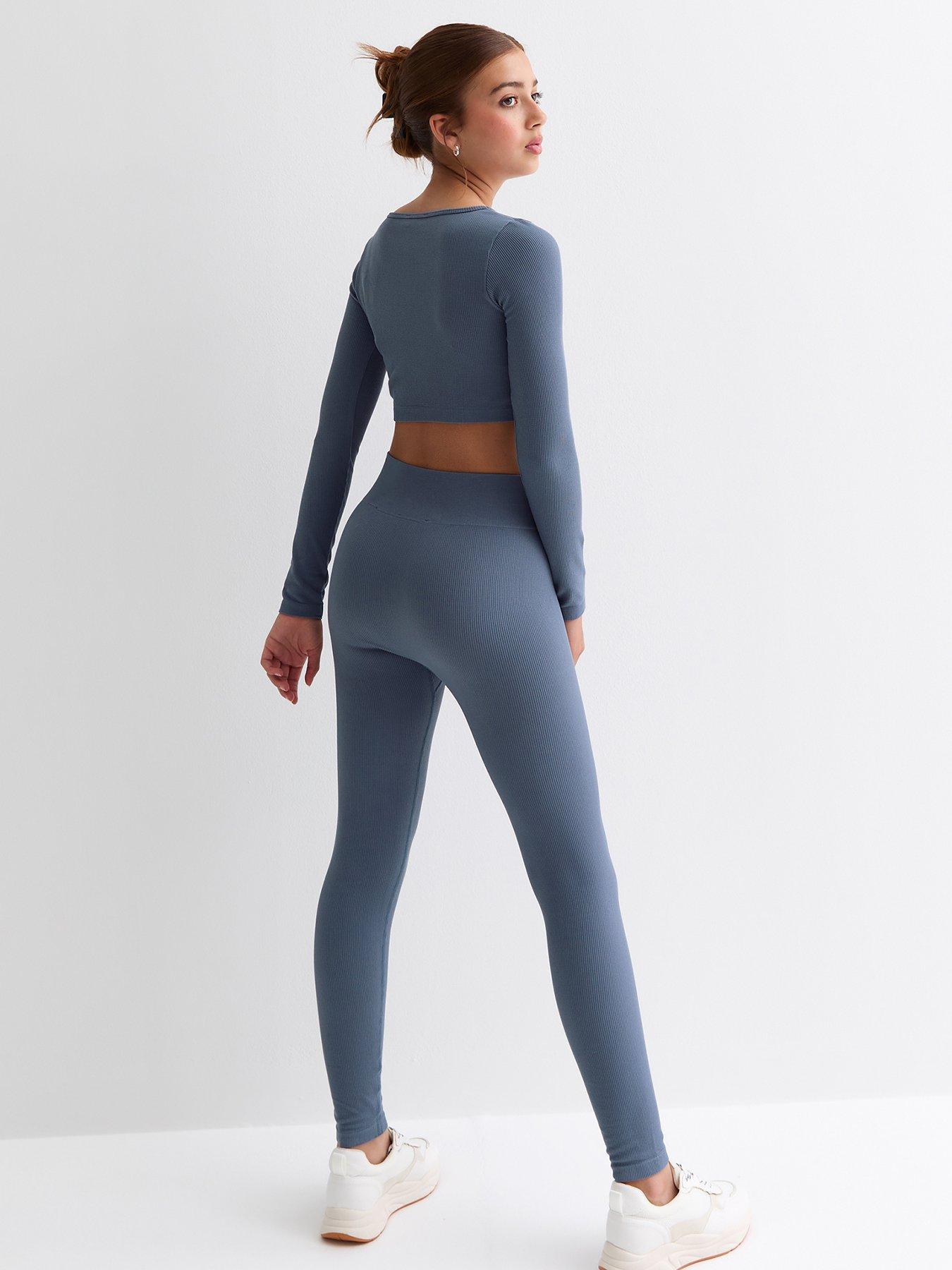 new-look-915-girls-blue-ribbed-leggingsback