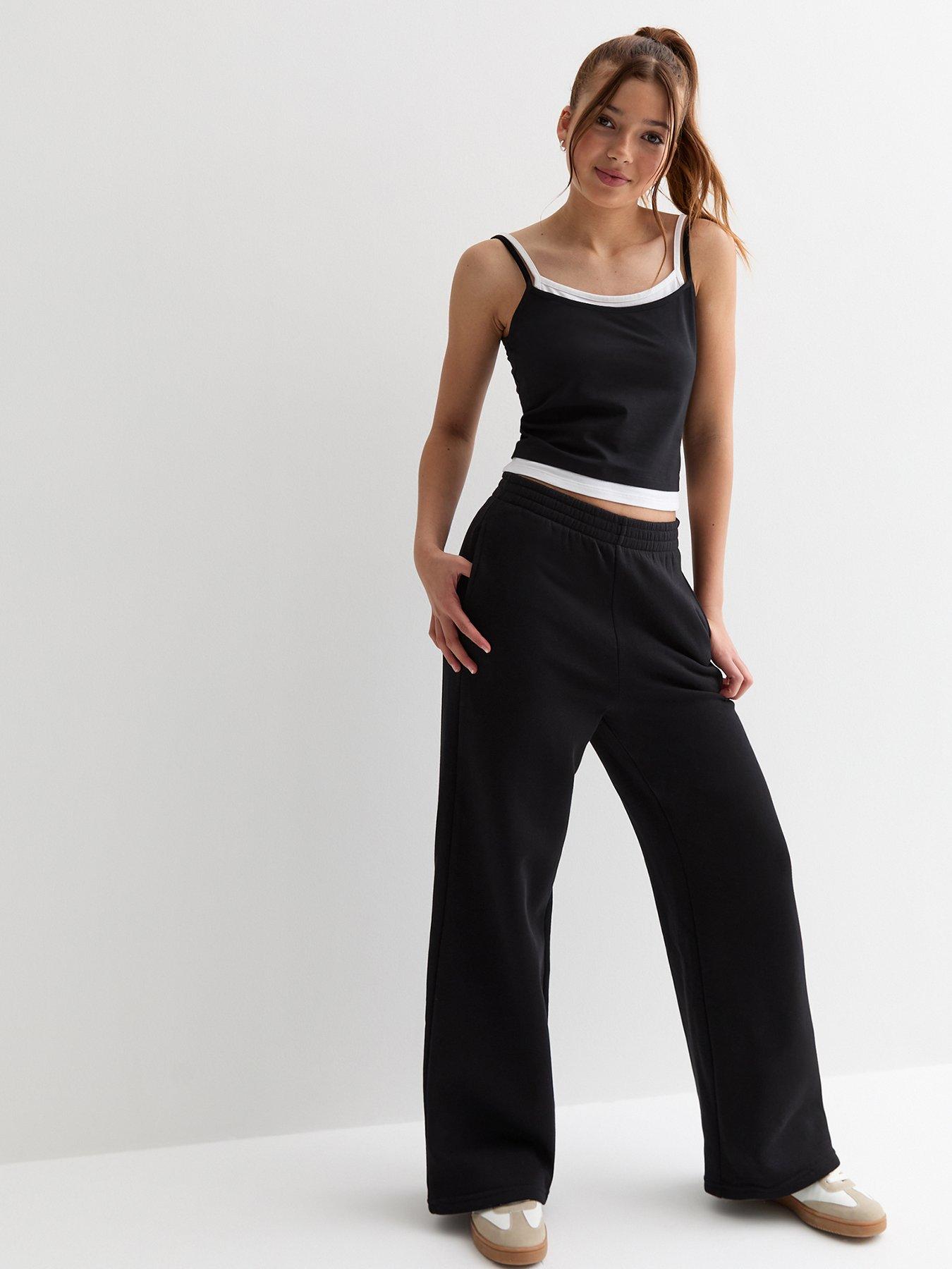 new-look-915-girls-black-wide-leg-joggers