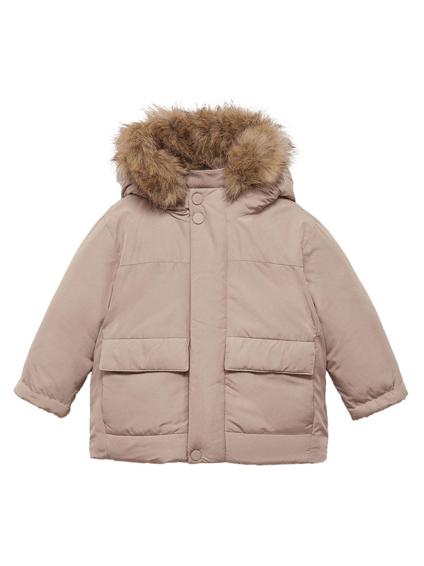 mango-younger-boys-faux-fur-lined-hooded-coat-brown