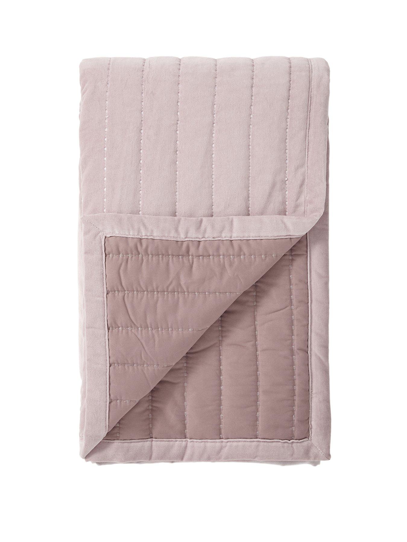 Image 2 of 3 of The Very Collection Cotton Velvet Stitch Embroidered Bedspread Throw
