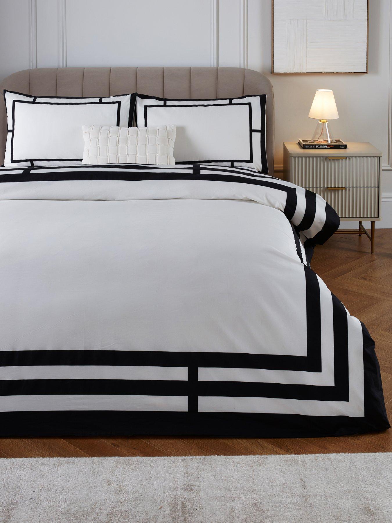 Image 1 of 3 of The Very Collection Apollo Luxe Border 100% Cotton 200 Thread Count Duvet Cover Set