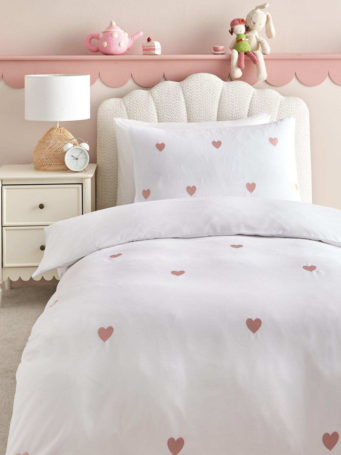 Image 1 of 3 of The Very Collection Heart Embroidered Duvet Cover Set