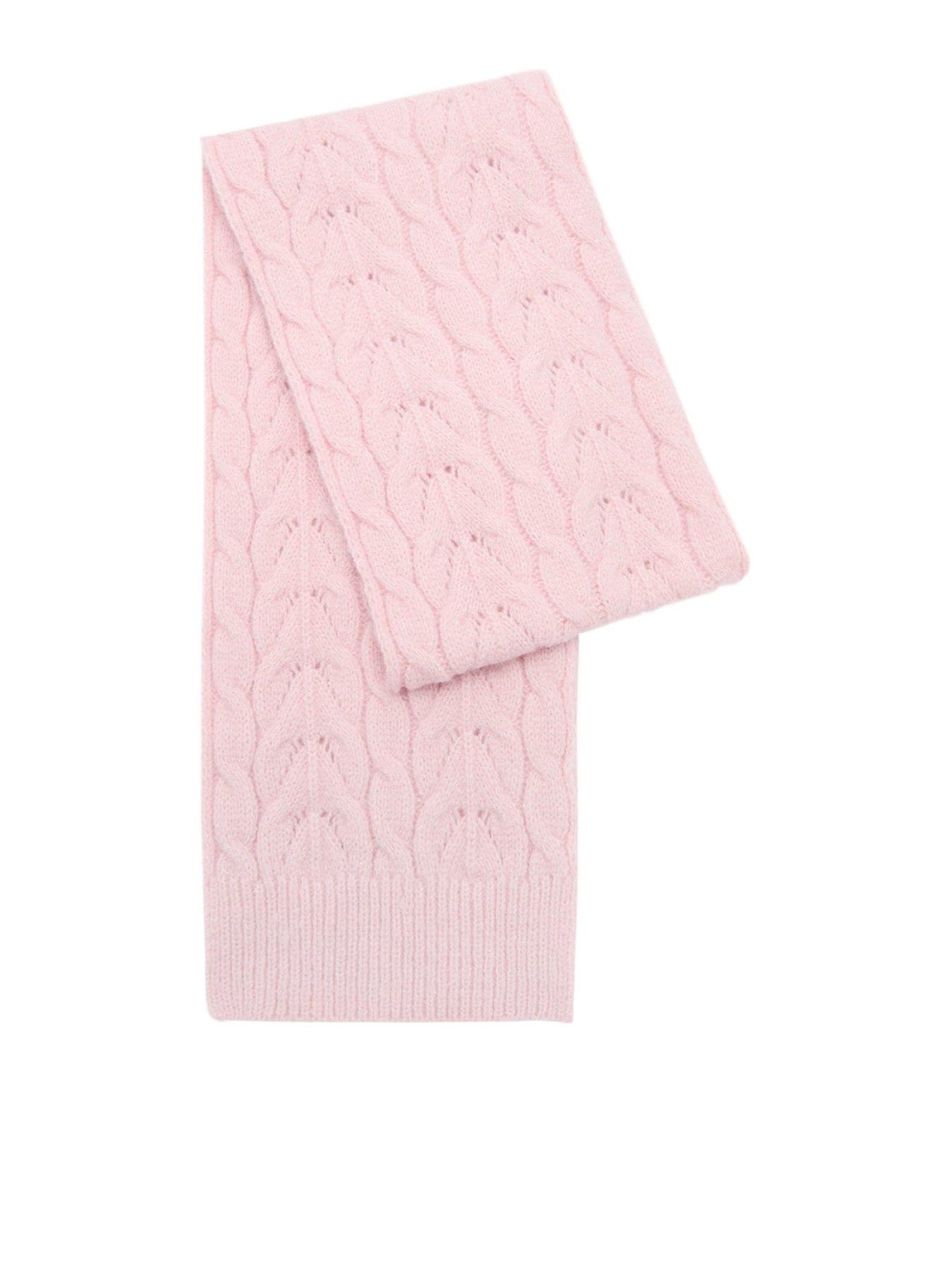 mango-girls-cable-knitted-scarf-pink