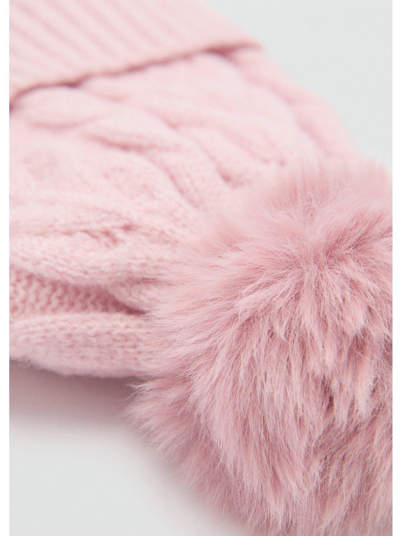 mango-girls-cable-knitted-hat-pinkback