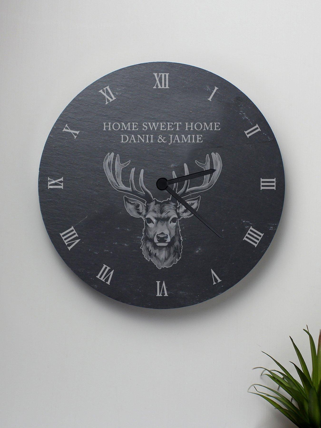 the-personalised-memento-company-personalised-stag-slate-clockstillFront