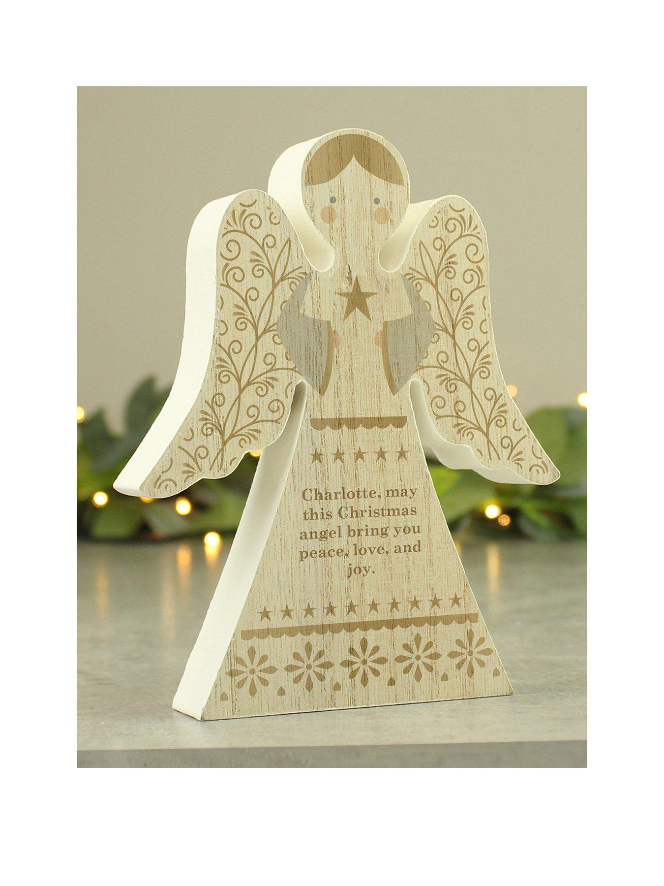 the-personalised-memento-company-personalised-christmas-angel-wooden-ornament