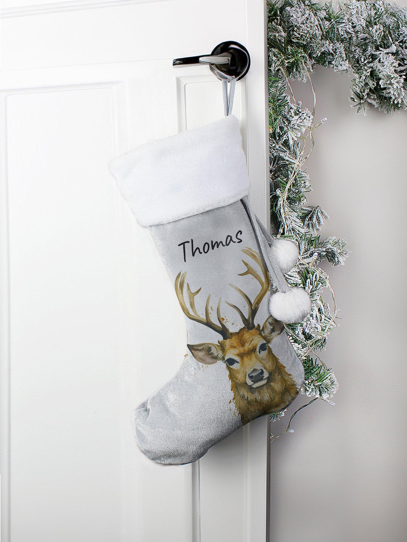 the-personalised-memento-company-personalised-reindeer-silver-grey-stockingback