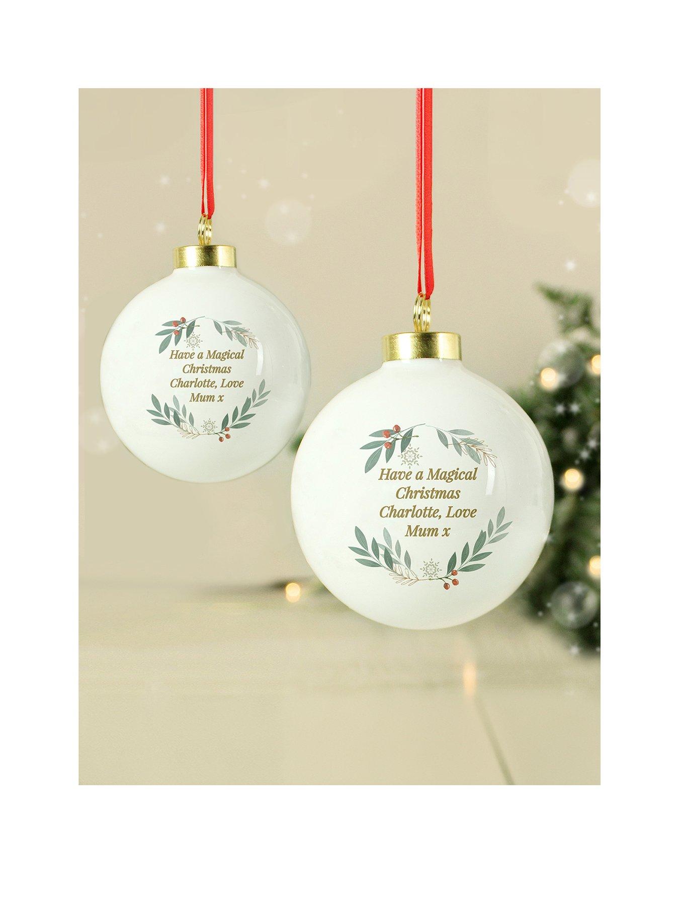 The Personalised Memento Company Personalised Christmas Foliage Bauble