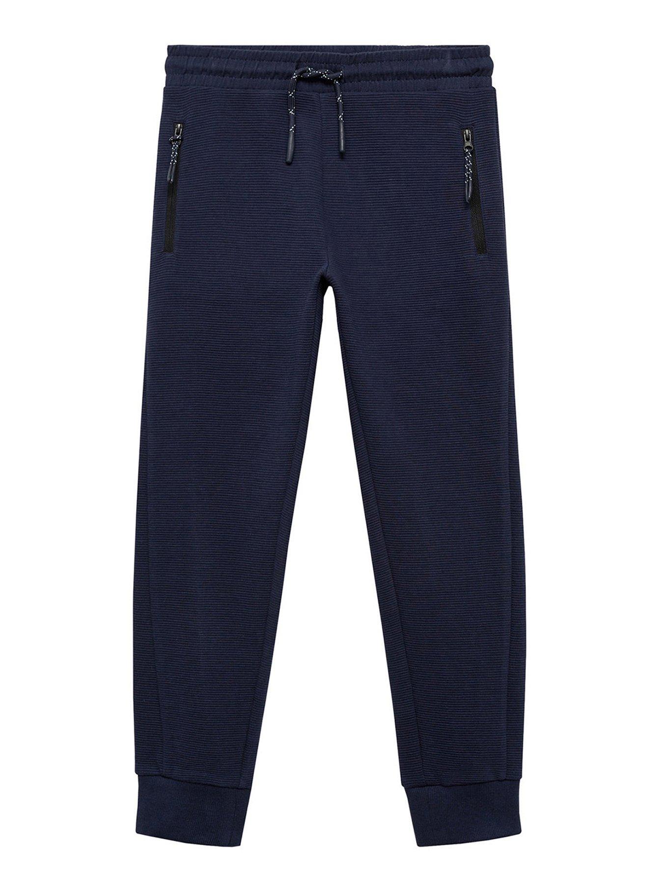 mango-boys-textured-joggers-navy