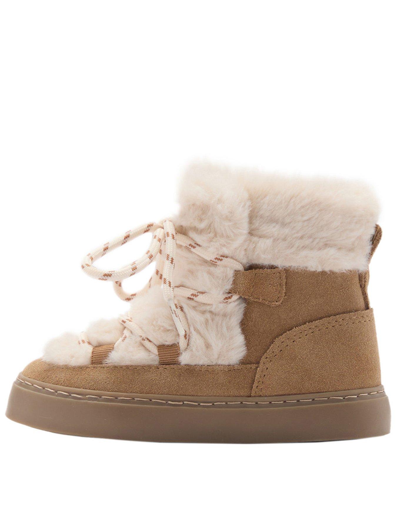 mango-younger-girls-faux-fur-suede-ankle-boots-brown