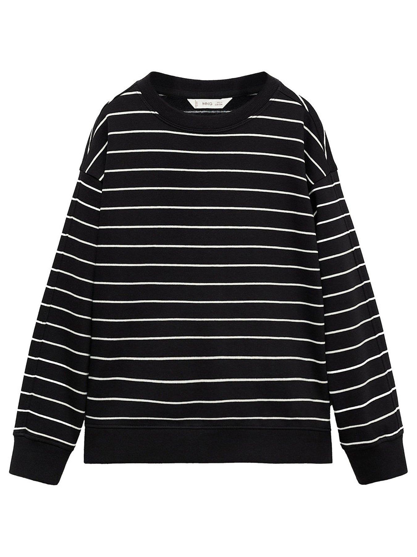 mango-boys-striped-sweat-black