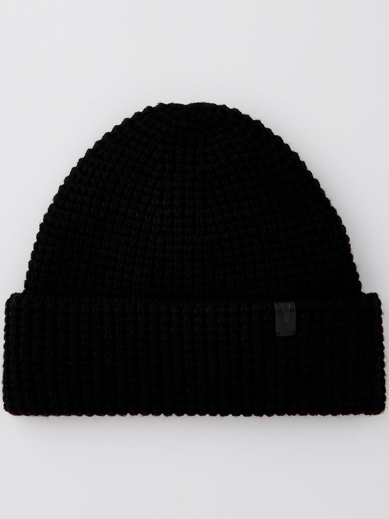 allsaints-allsaints-double-layer-waffle-stitch-beanie-hat-black