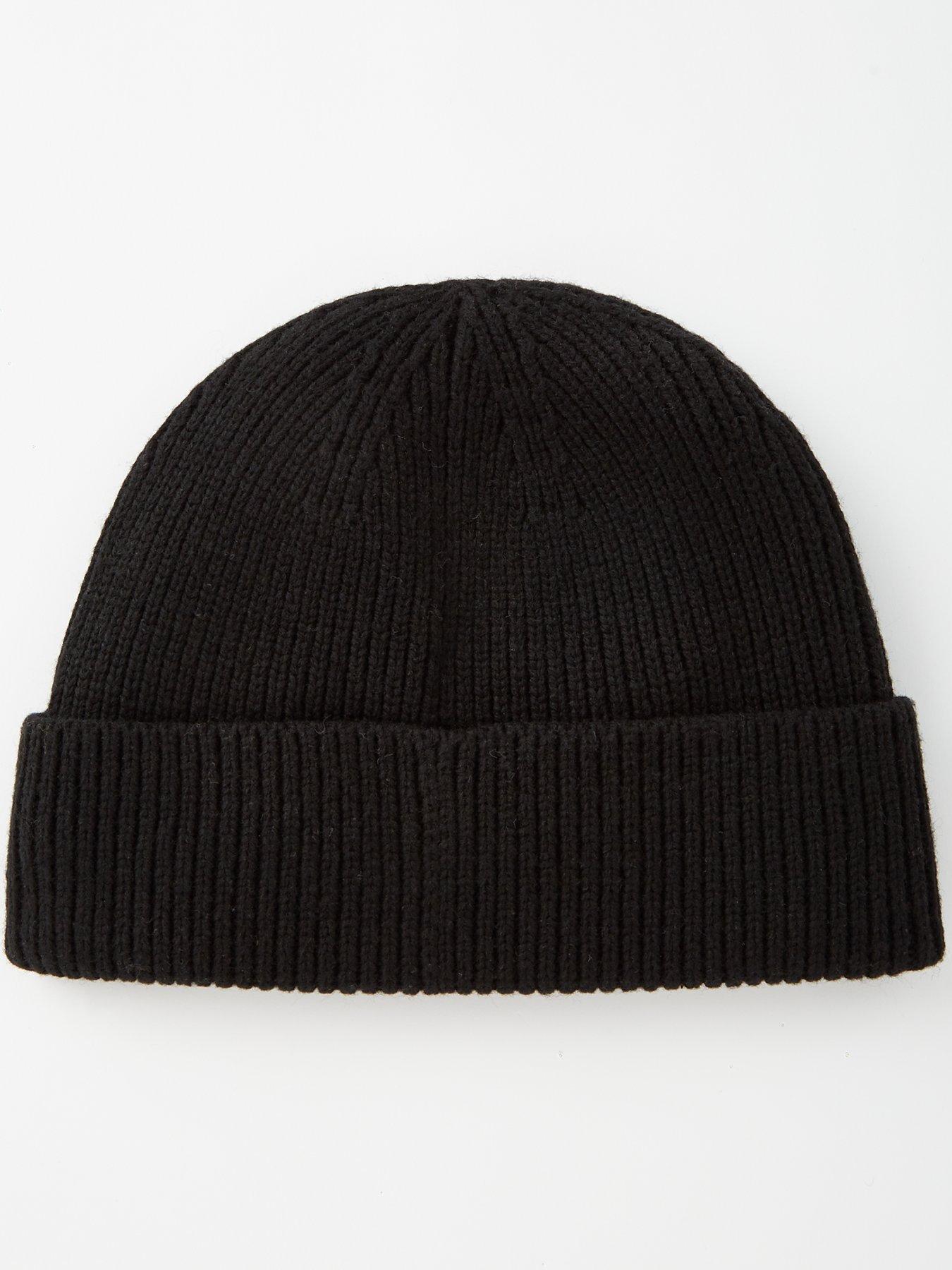 allsaints-logo-watch-beanie-hat-blackstillFront