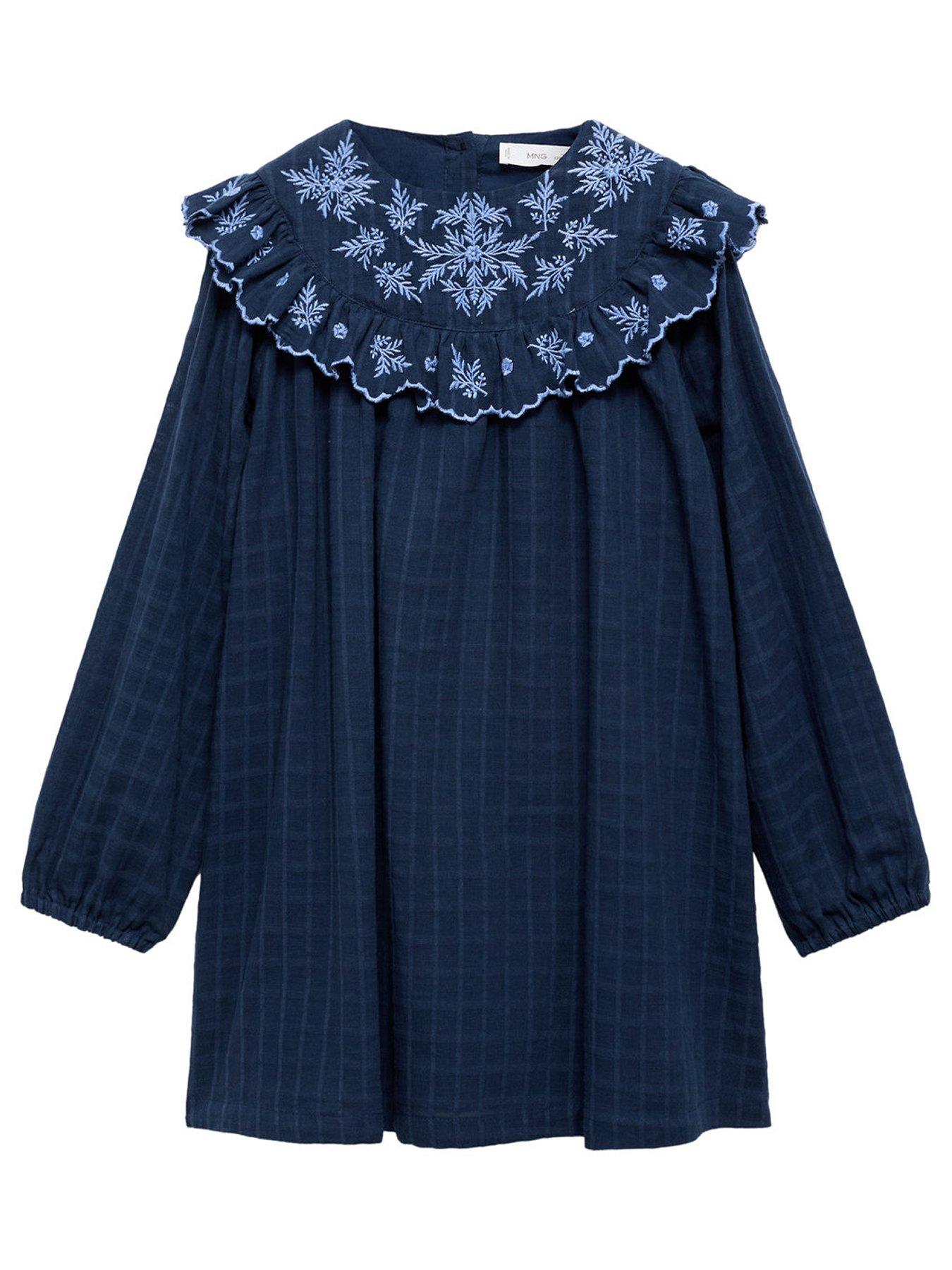 mango-girls-embroidered-long-sleeve-dress-navy