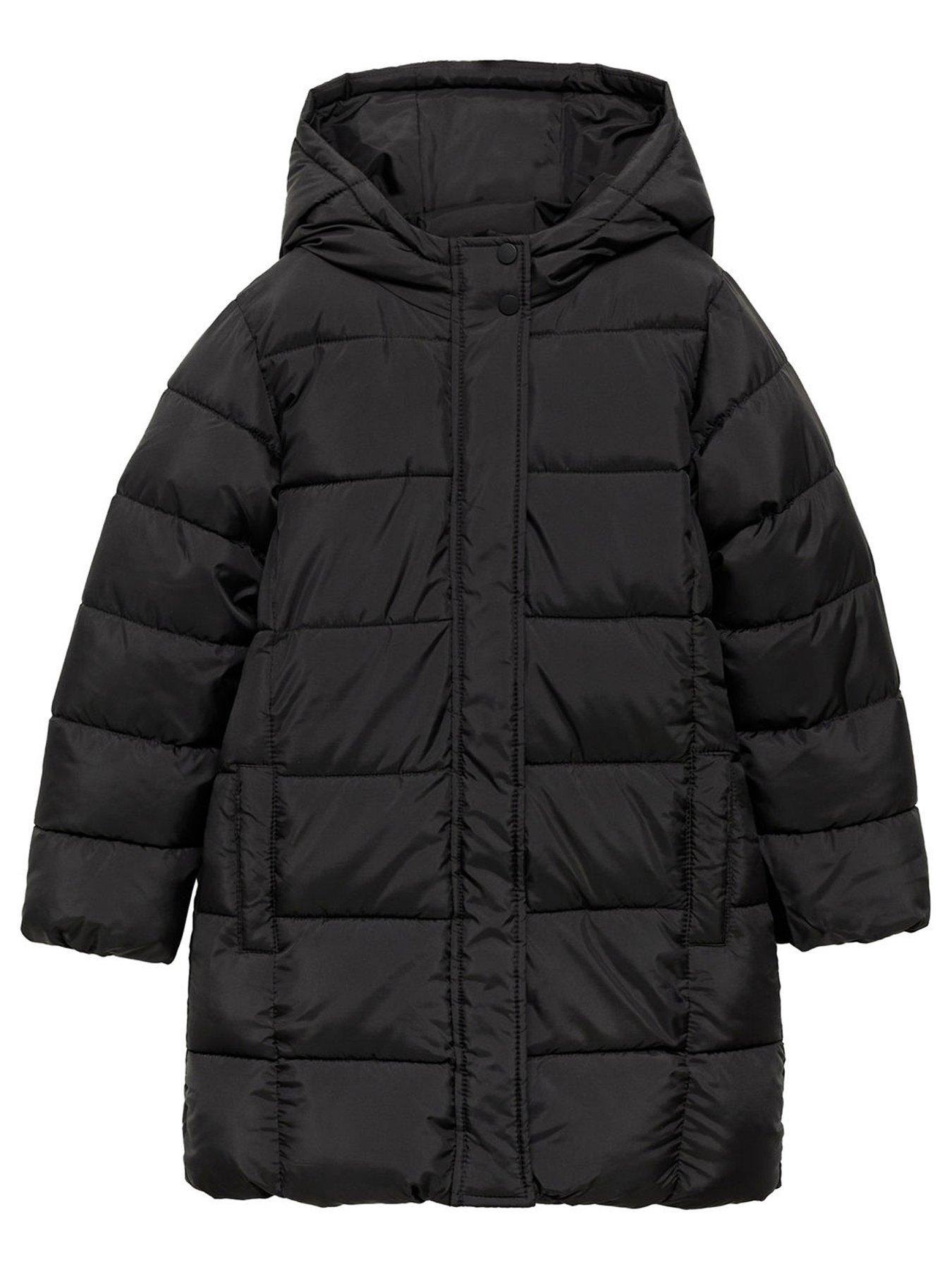 mango-girls-longline-padded-coat-black