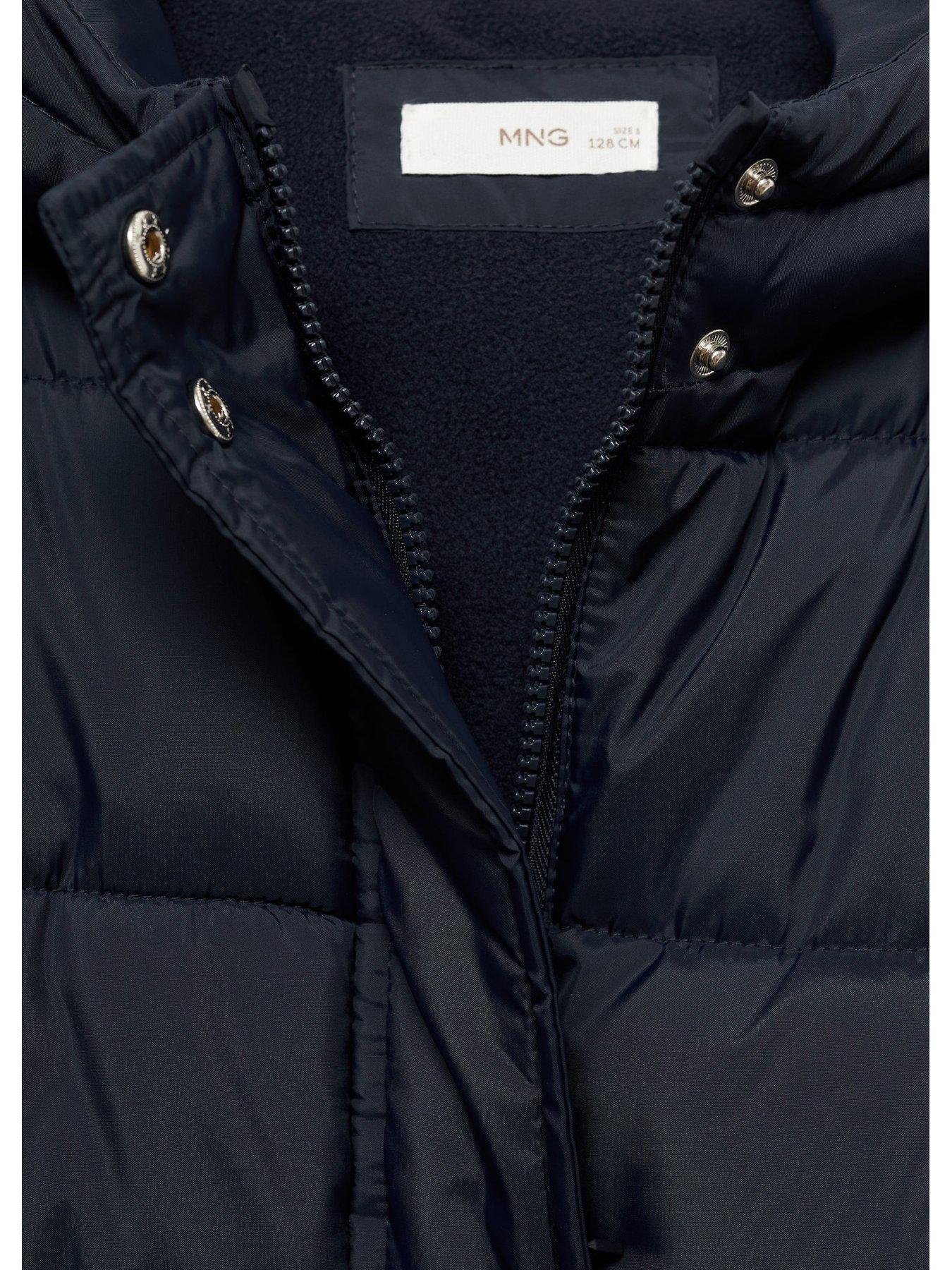 mango-girls-longline-padded-coat-navydetail