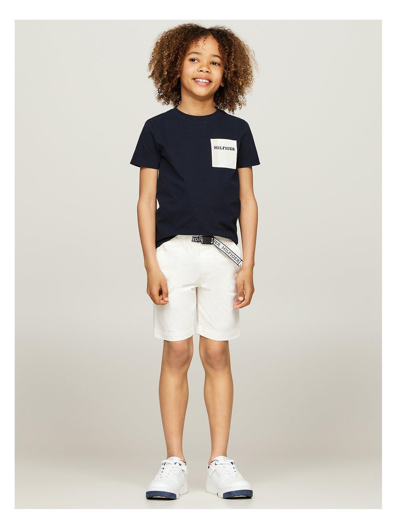 tommy-hilfiger-boys-check-pocket-regular-short-sleeve-t-shirt-navy